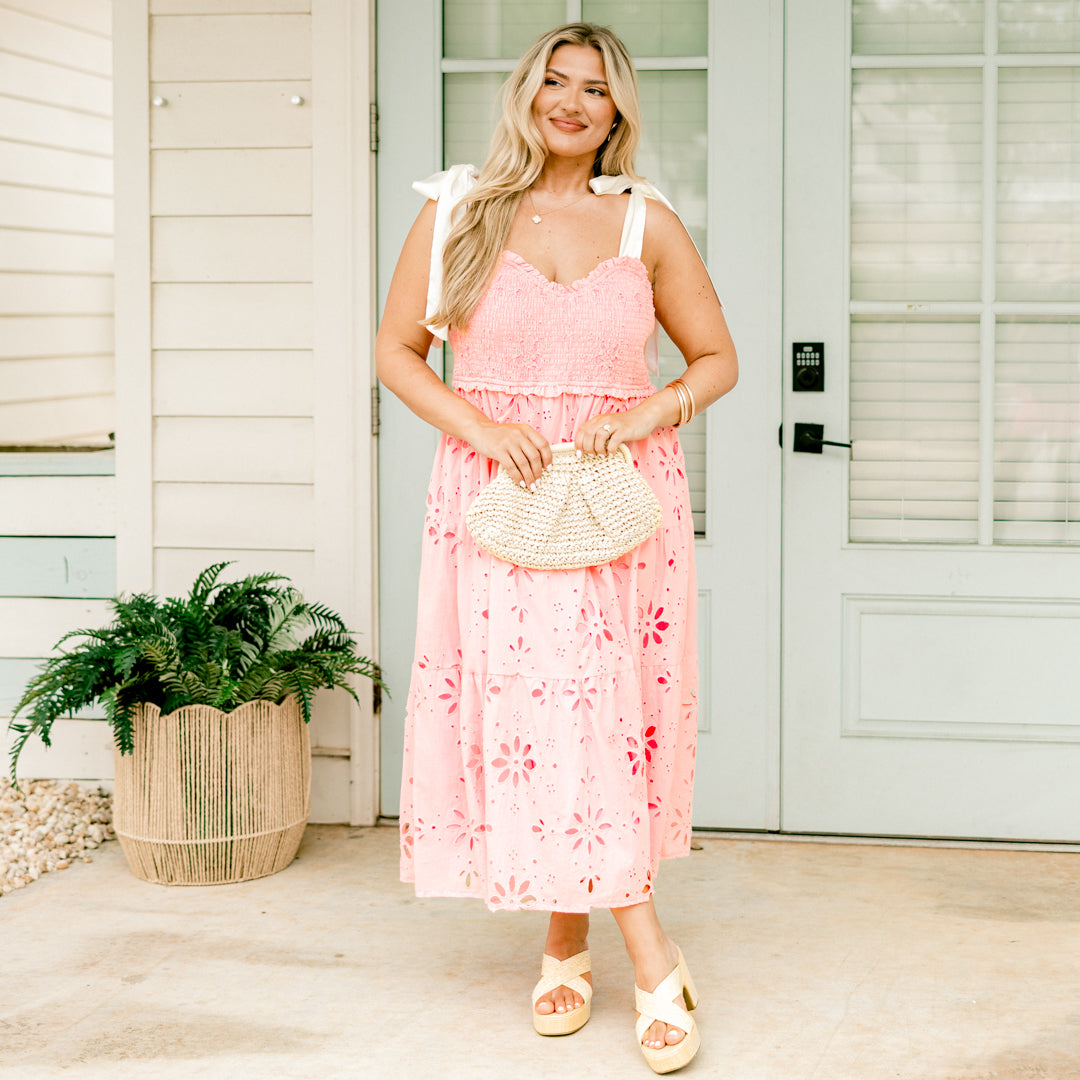 Glowing Rays Dress, Pale Pink