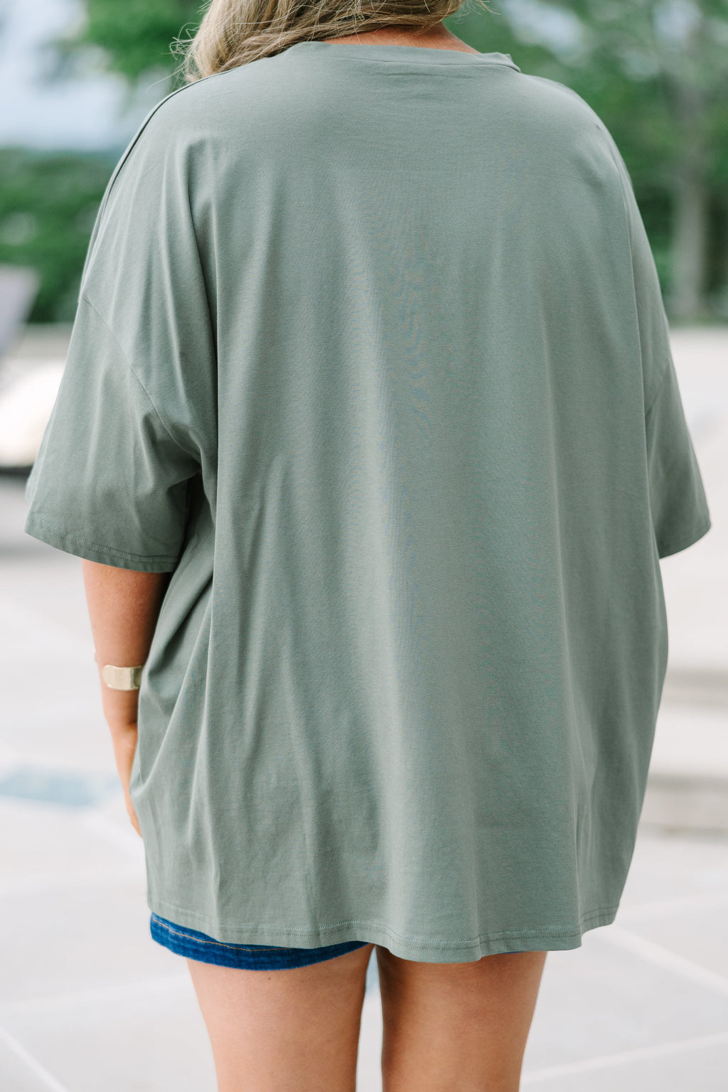 Go Easy On Em Boyfriend Tee, Moss
