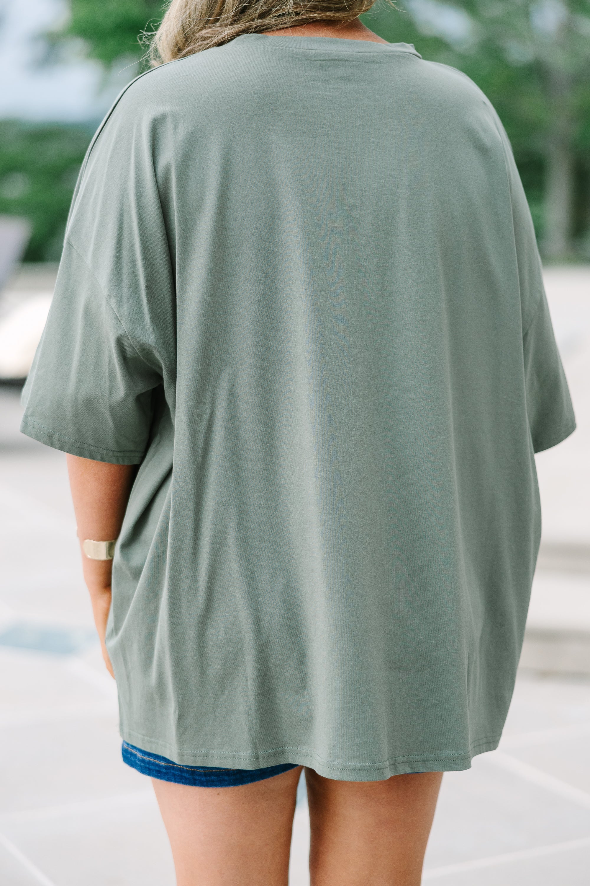 Go Easy On Em Boyfriend Tee, Moss
