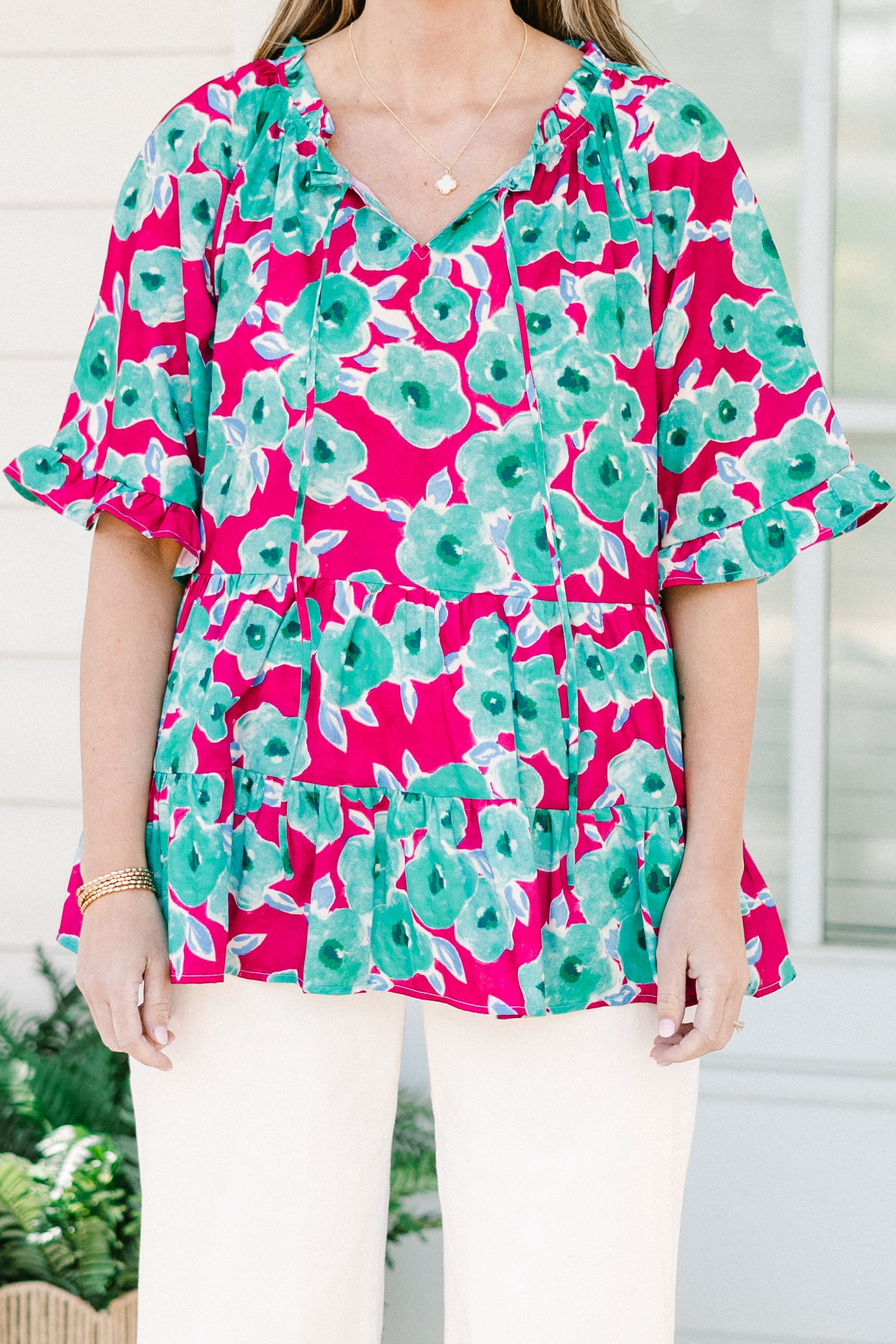 Go Have Some Fun Top, Magenta Multi