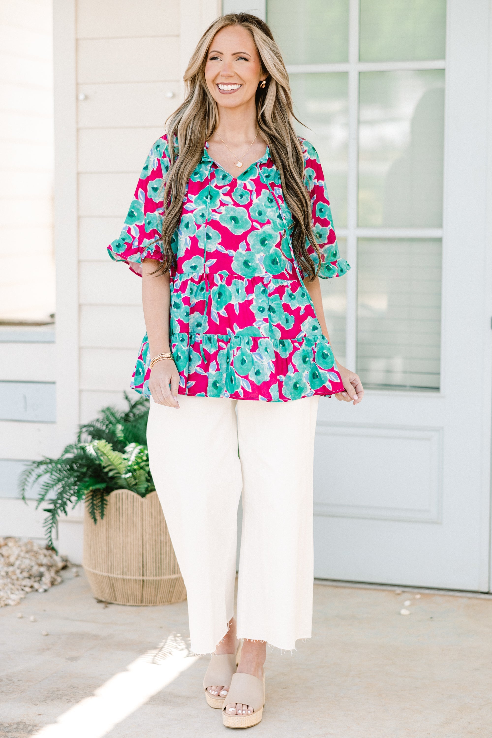 Go Have Some Fun Top, Magenta Multi