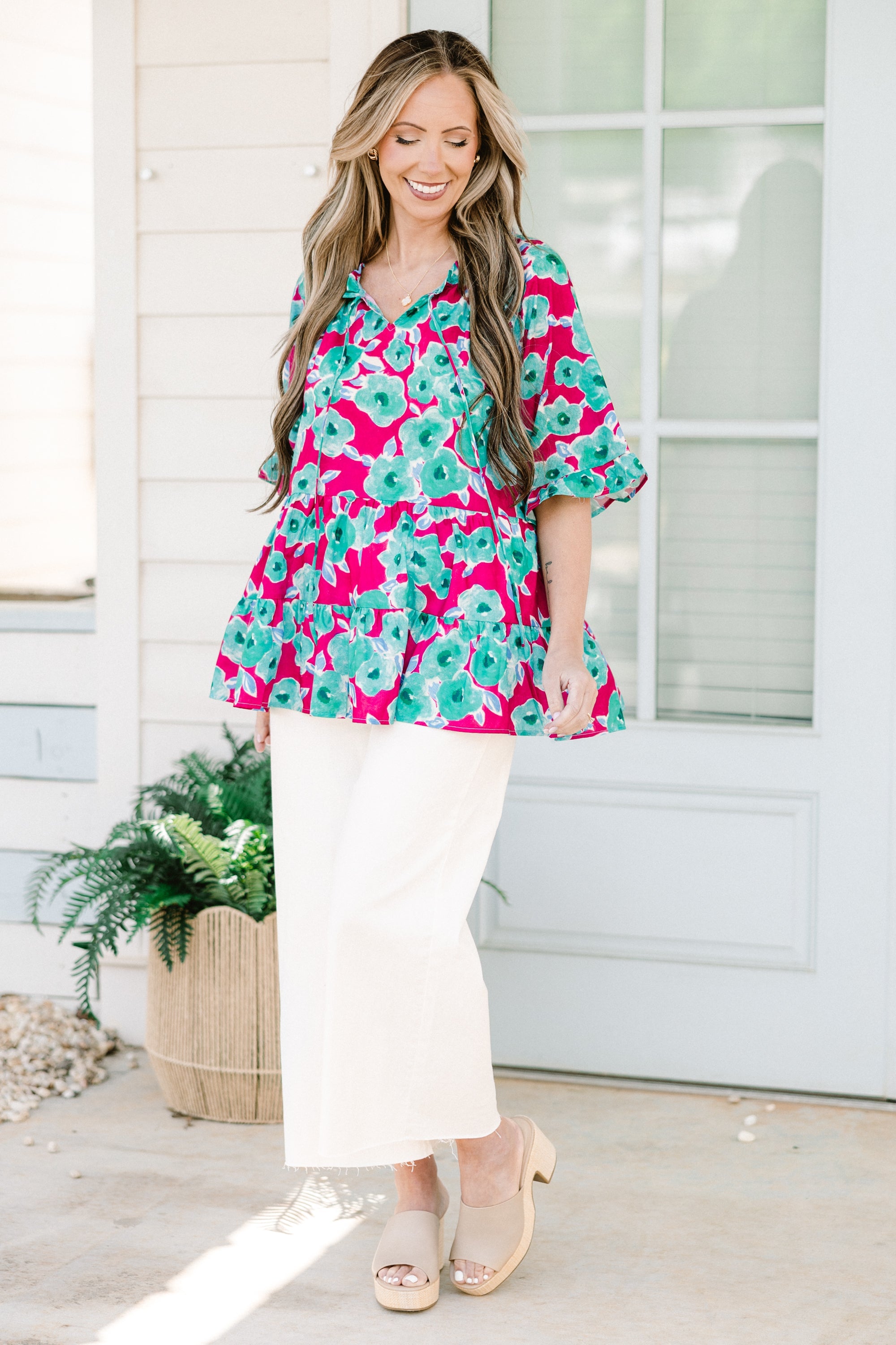 Go Have Some Fun Top, Magenta Multi