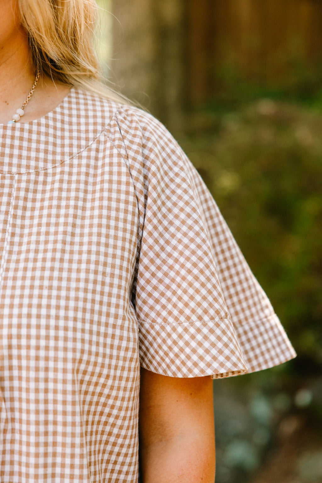 Going The Right Way Dress, Brown Gingham