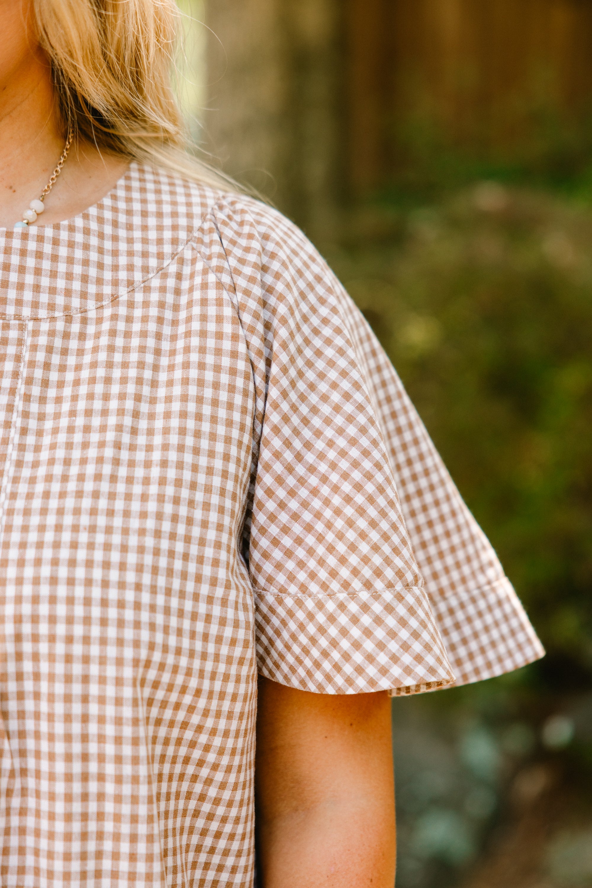 Going The Right Way Dress, Brown Gingham