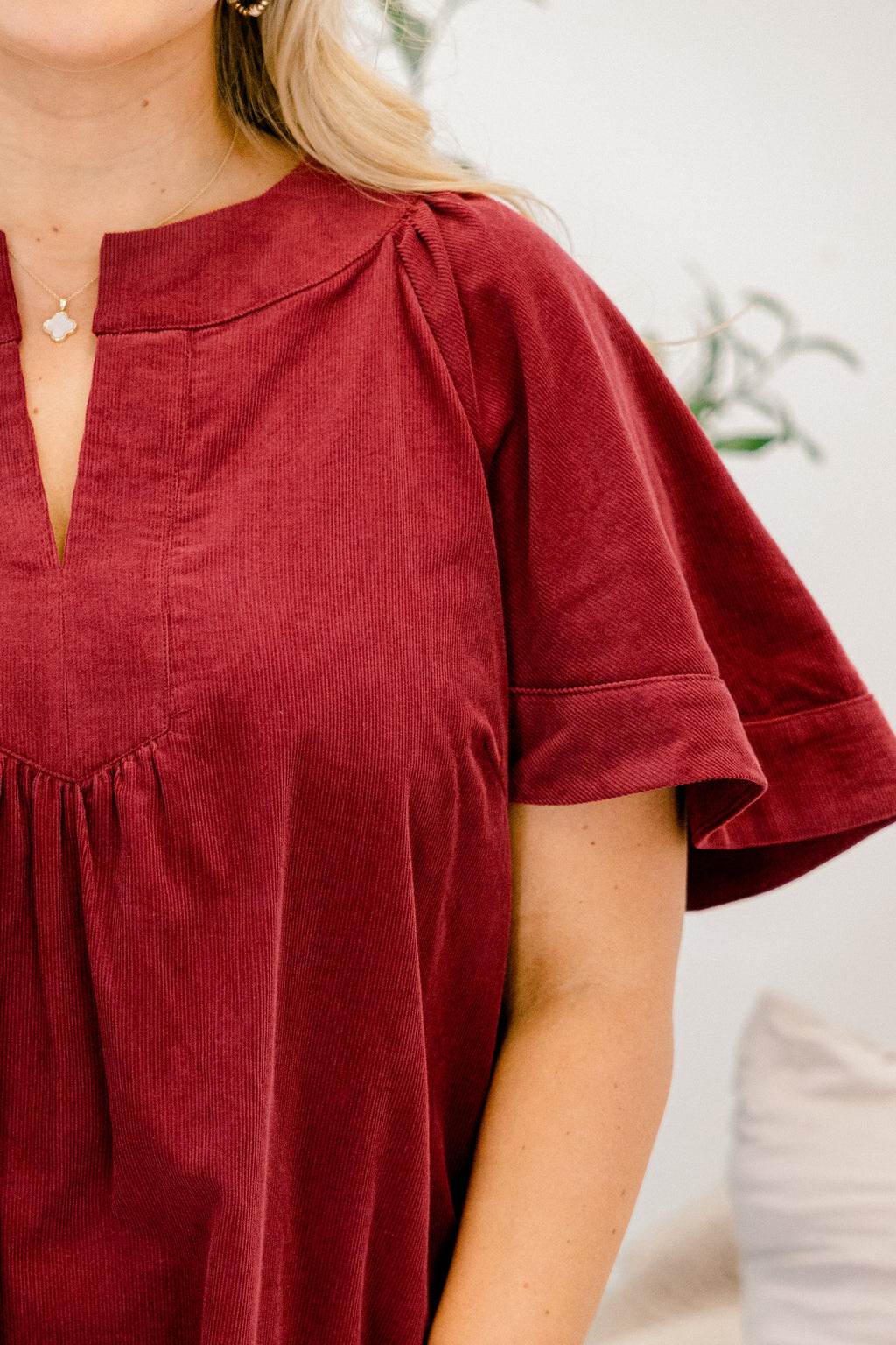 Going The Right Way Dress, Burgundy