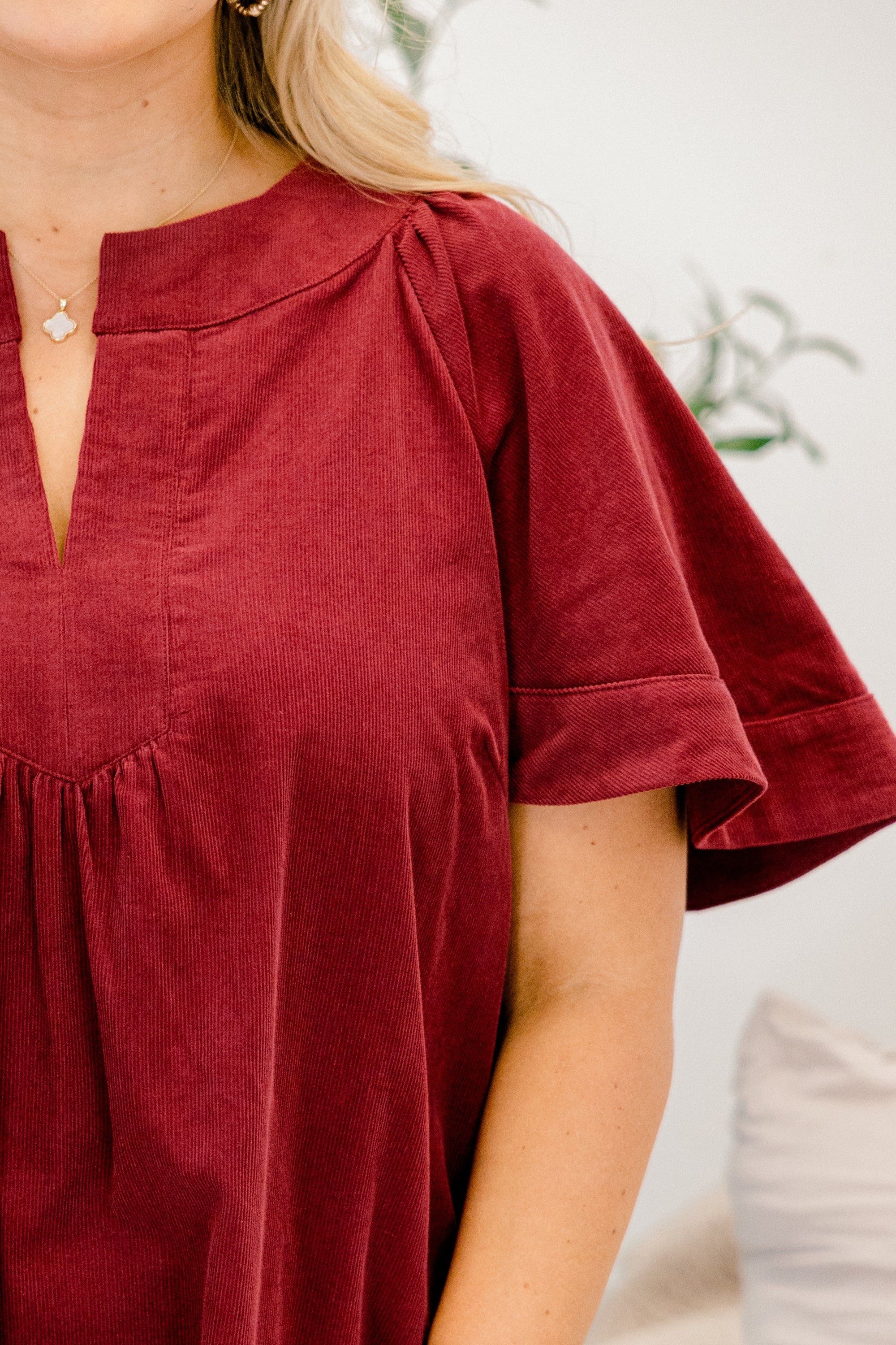 Going The Right Way Dress, Burgundy