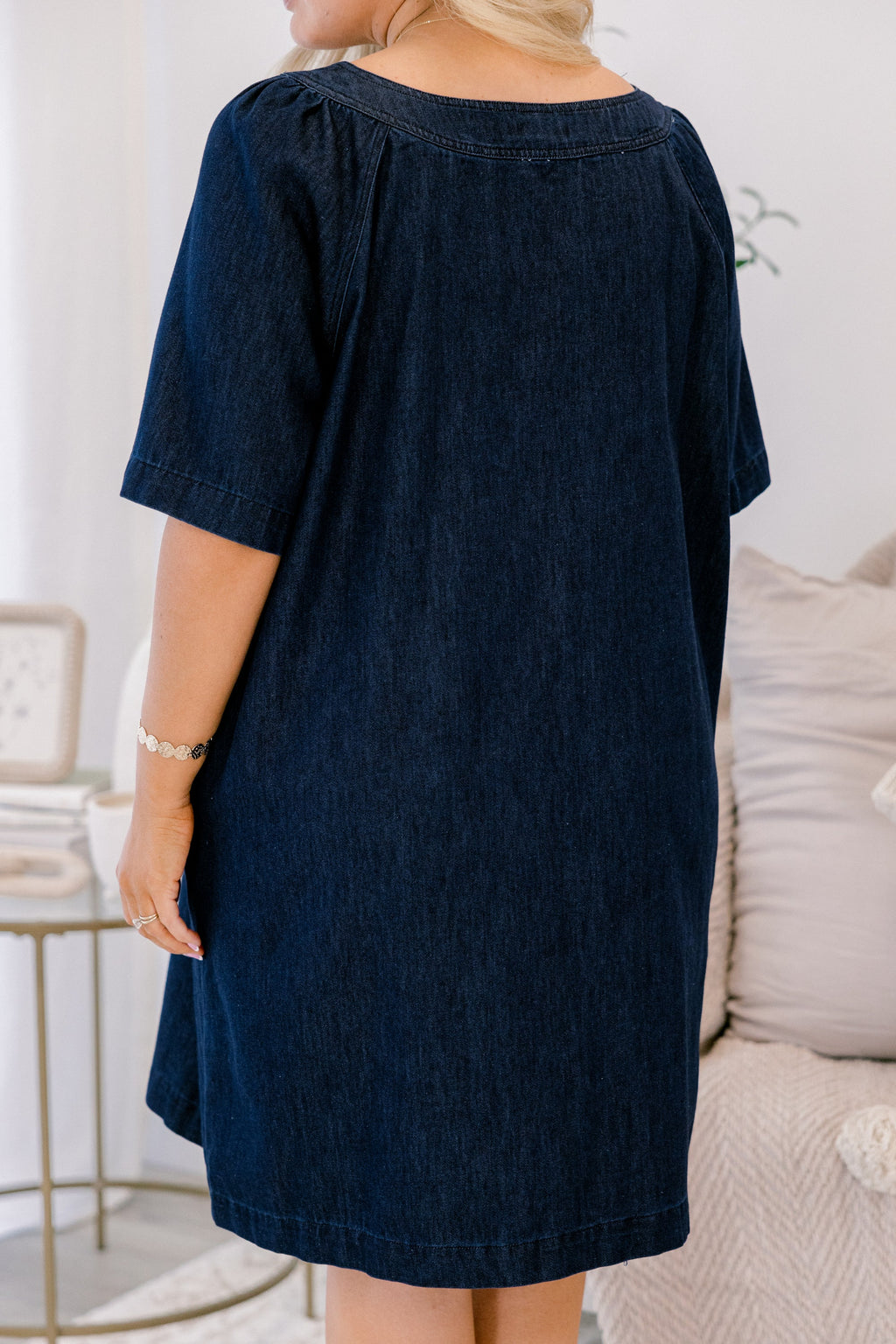 Keep Talking Dress, Dark Denim