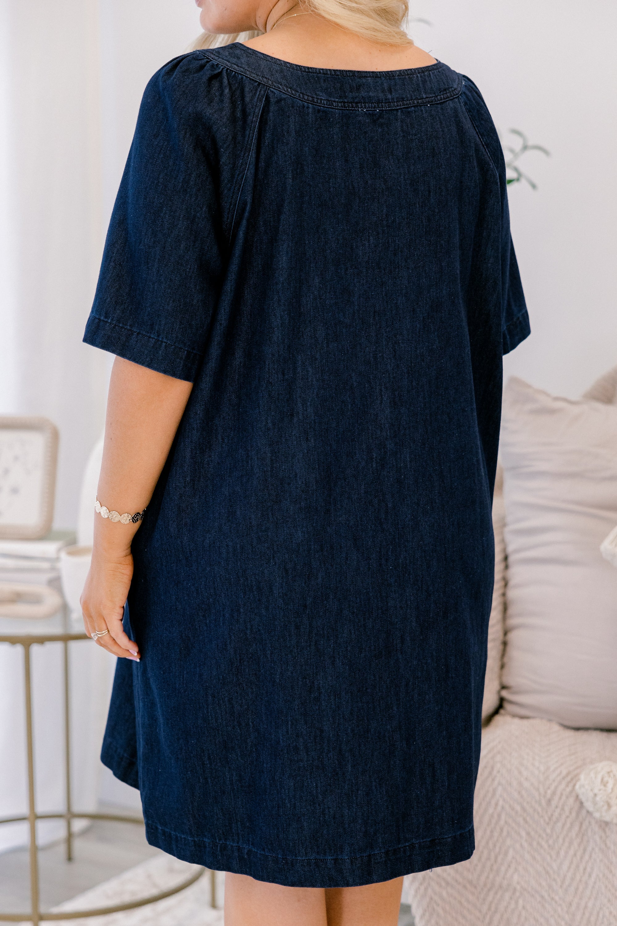 Keep Talking Dress, Dark Denim