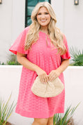 Going The Right Way Dress, Hot Pink