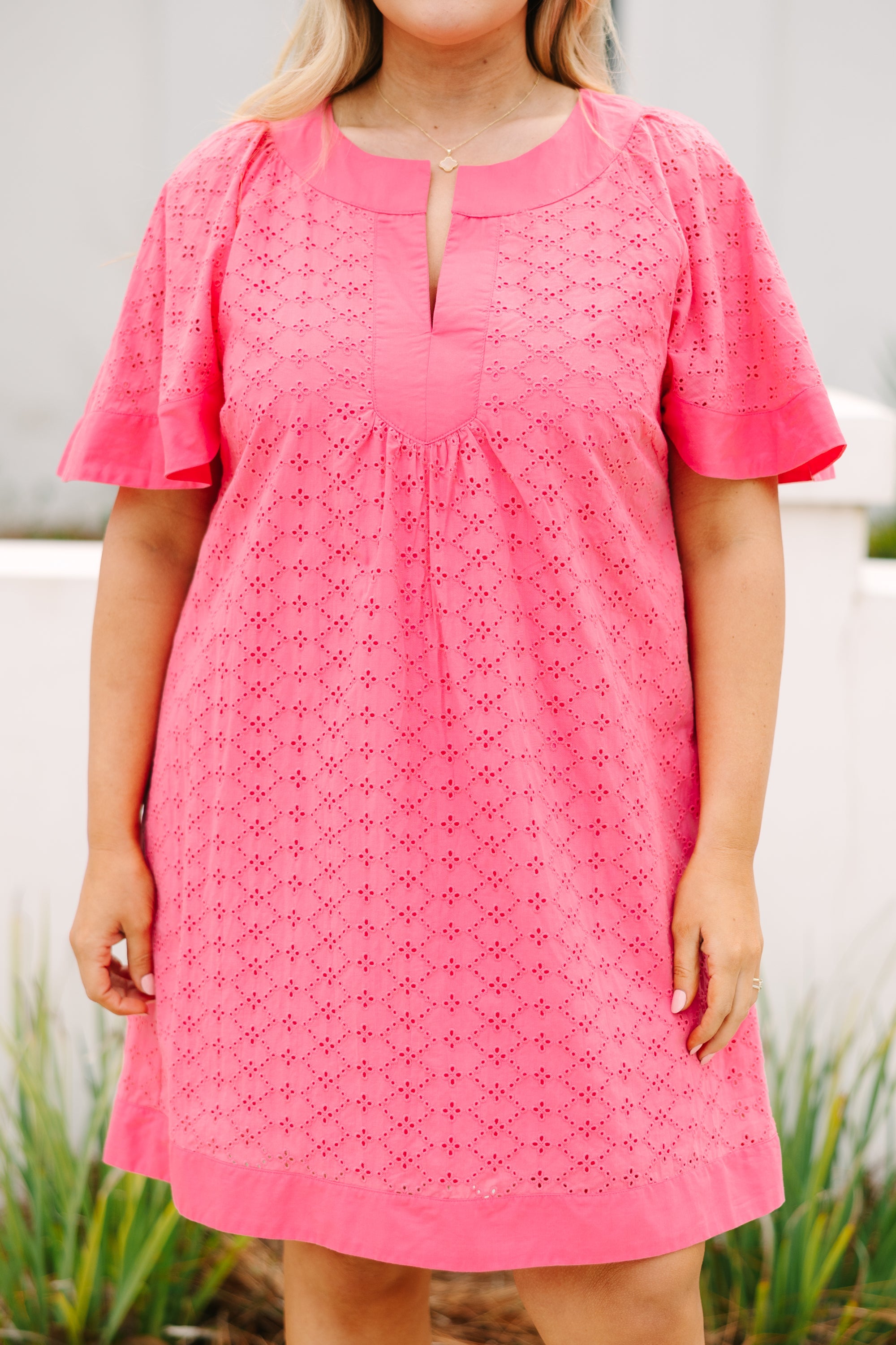 Going The Right Way Dress, Hot Pink