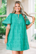 Going The Right Way Dress, Turquoise
