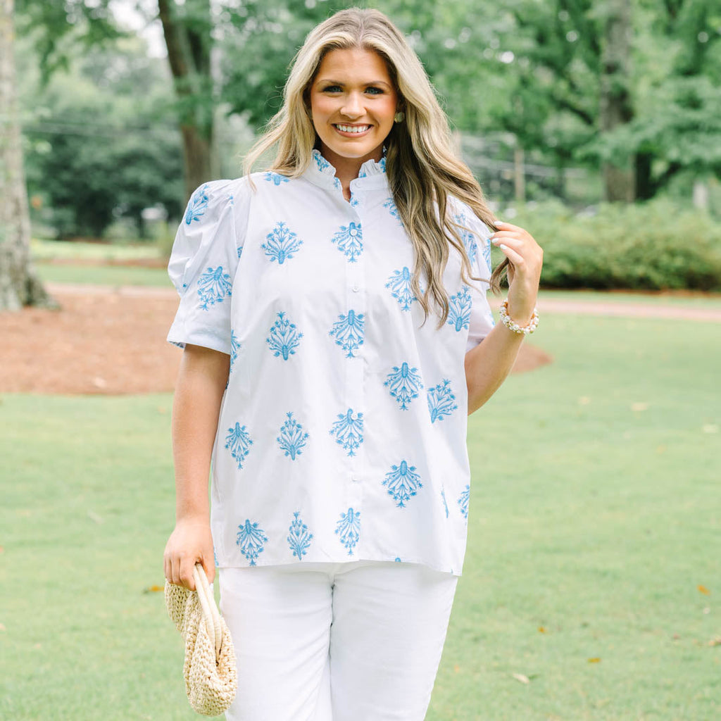 Going The Right Way Top, White