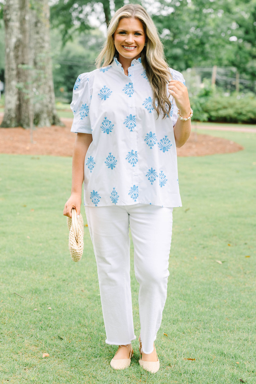 Going The Right Way Top, White