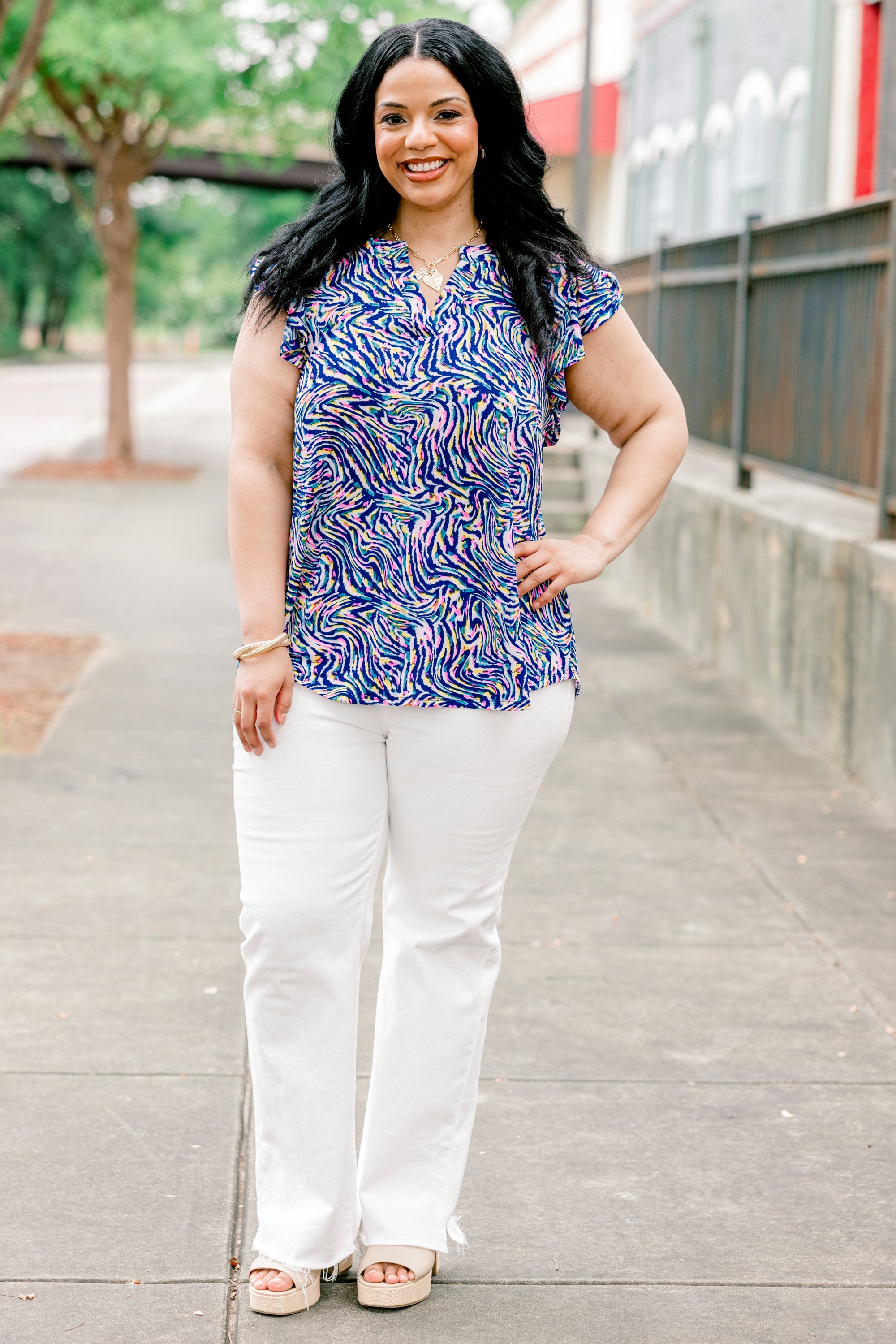 Golden Heart Top, Royal Multi
