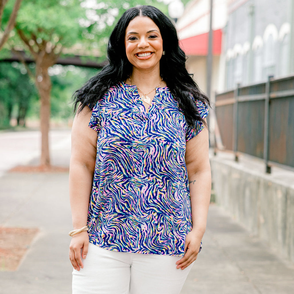 Golden Heart Top, Royal Multi