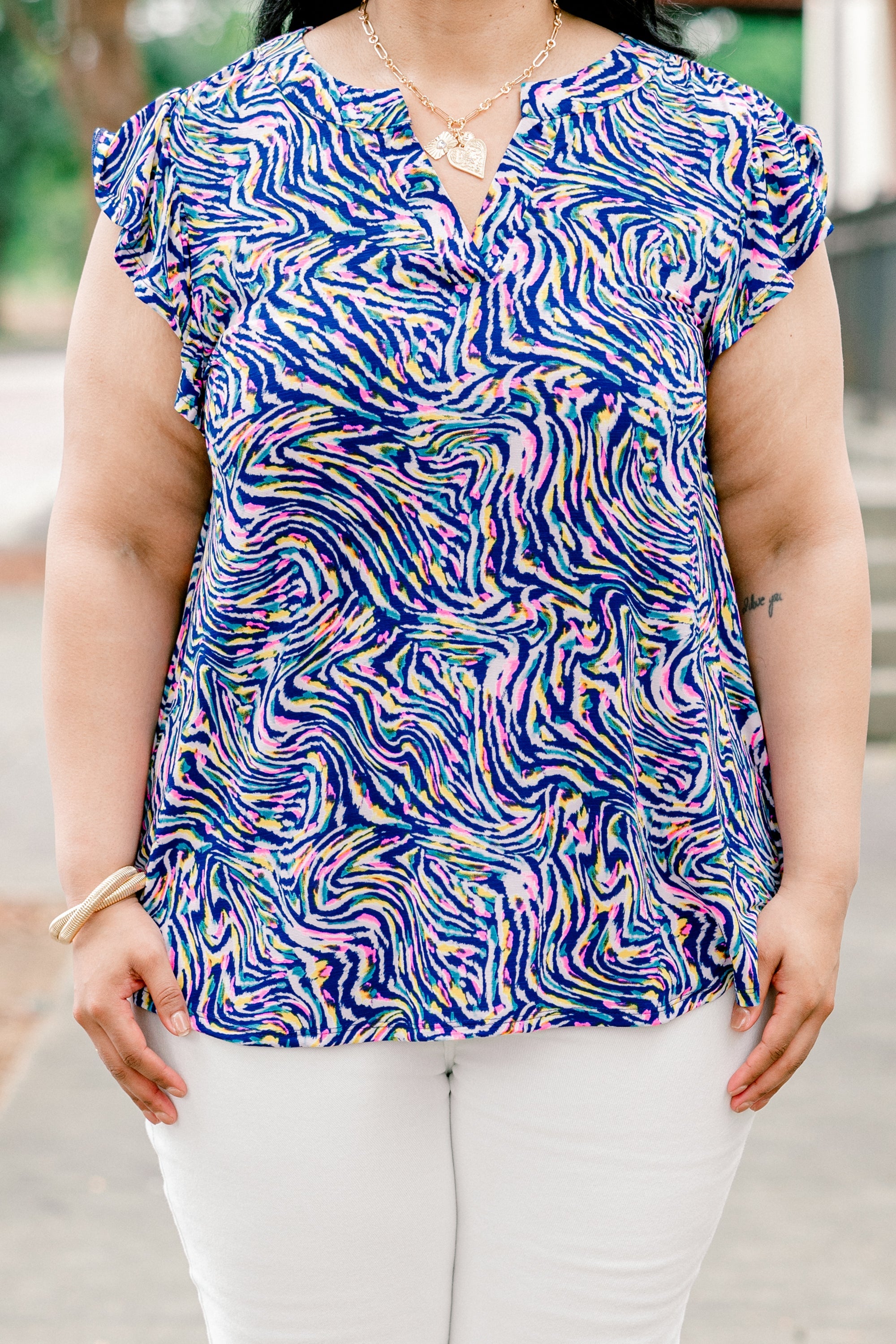 Golden Heart Top, Royal Multi