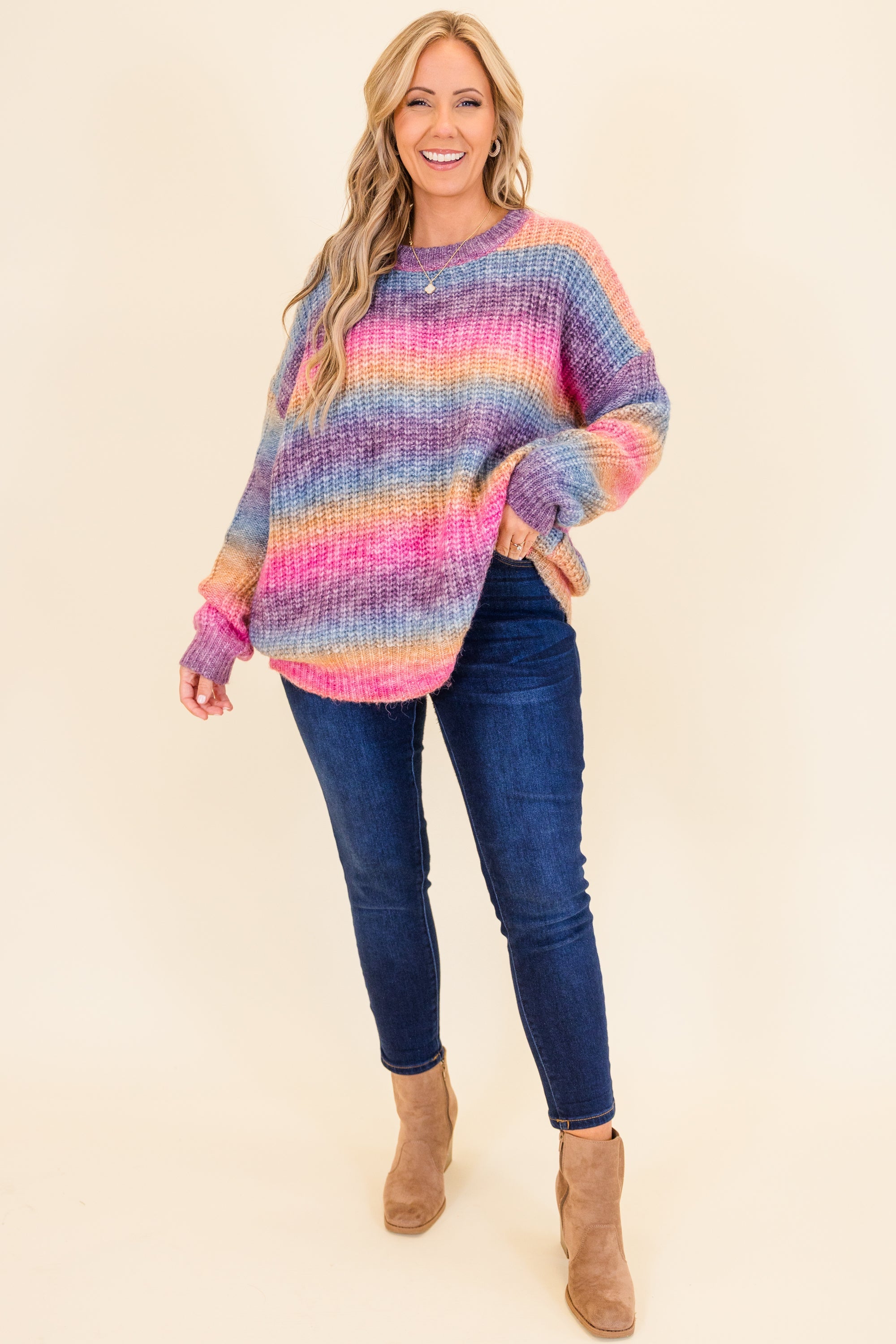 Golden Hour Sweater, Red-Orange