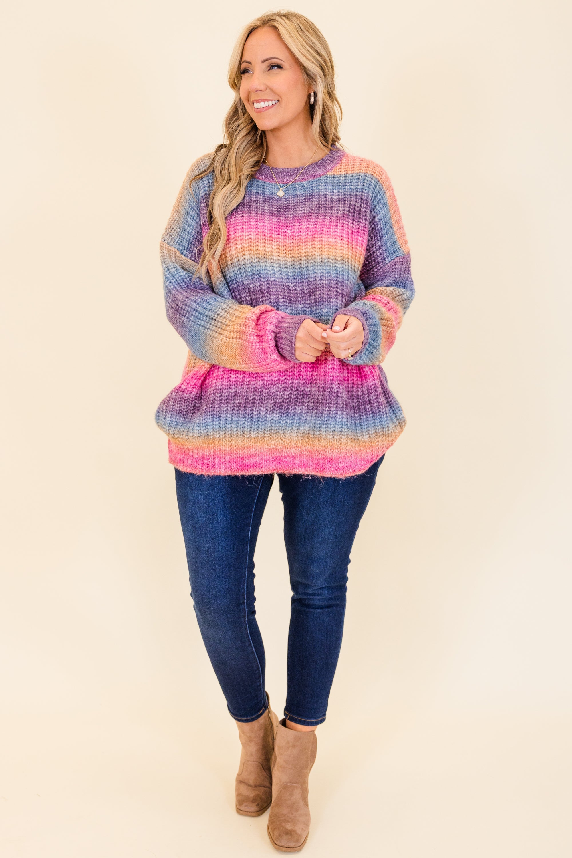 Golden Hour Sweater, Red-Orange