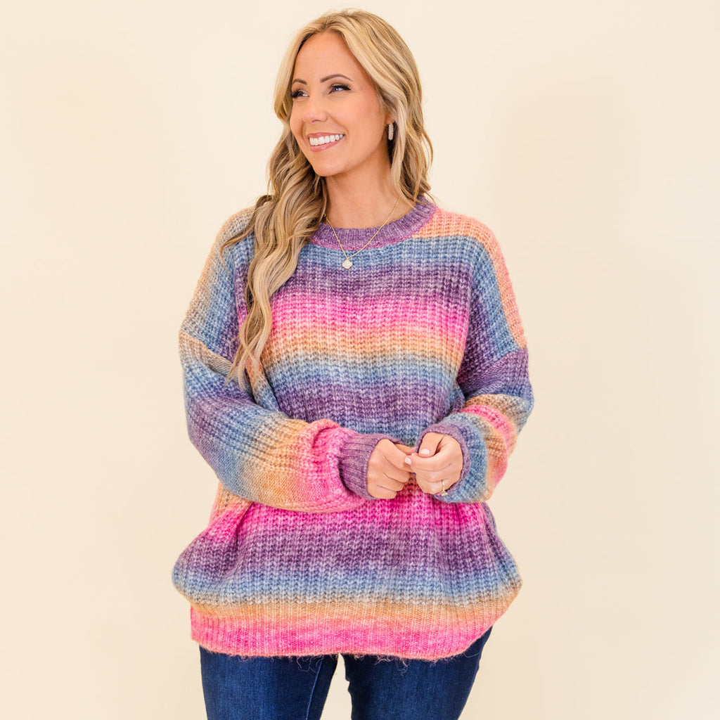 Golden Hour Sweater, Red-Orange