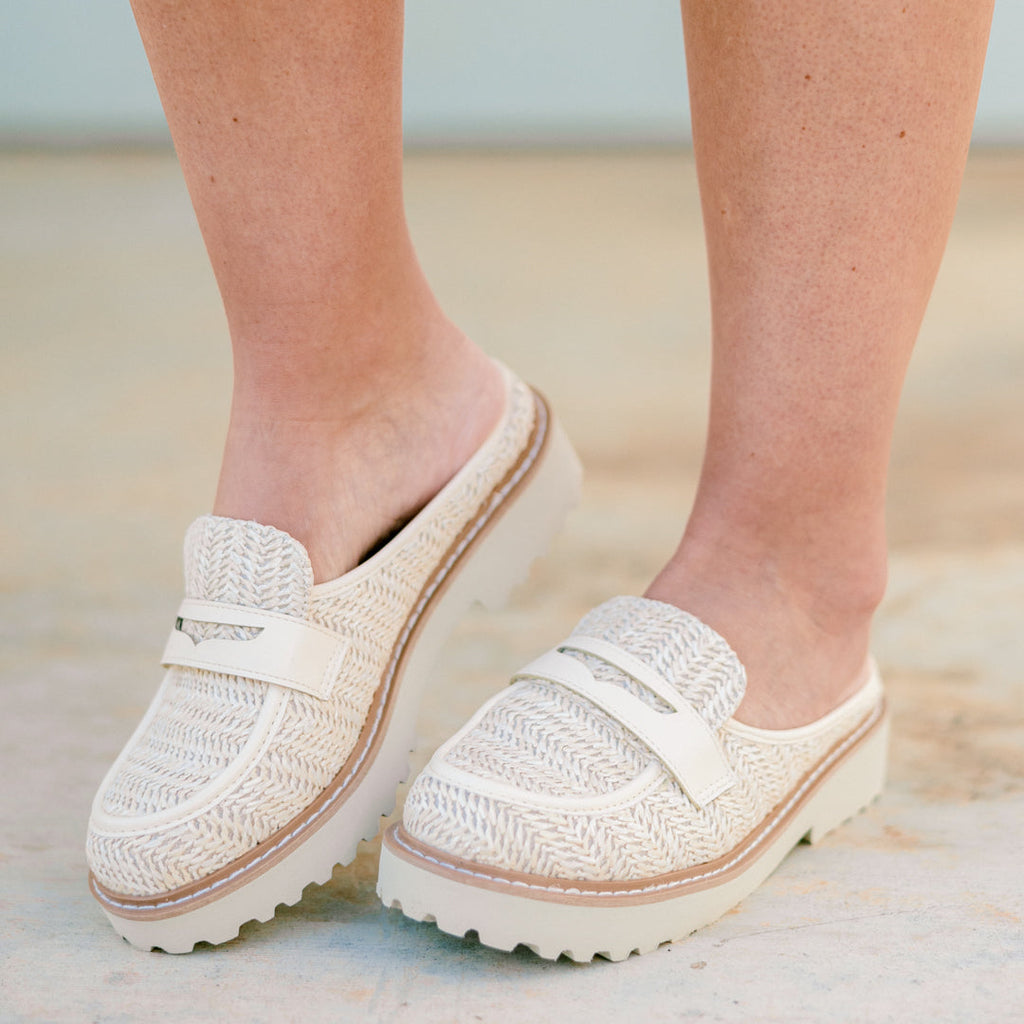 Golden Weave Mules, Natural