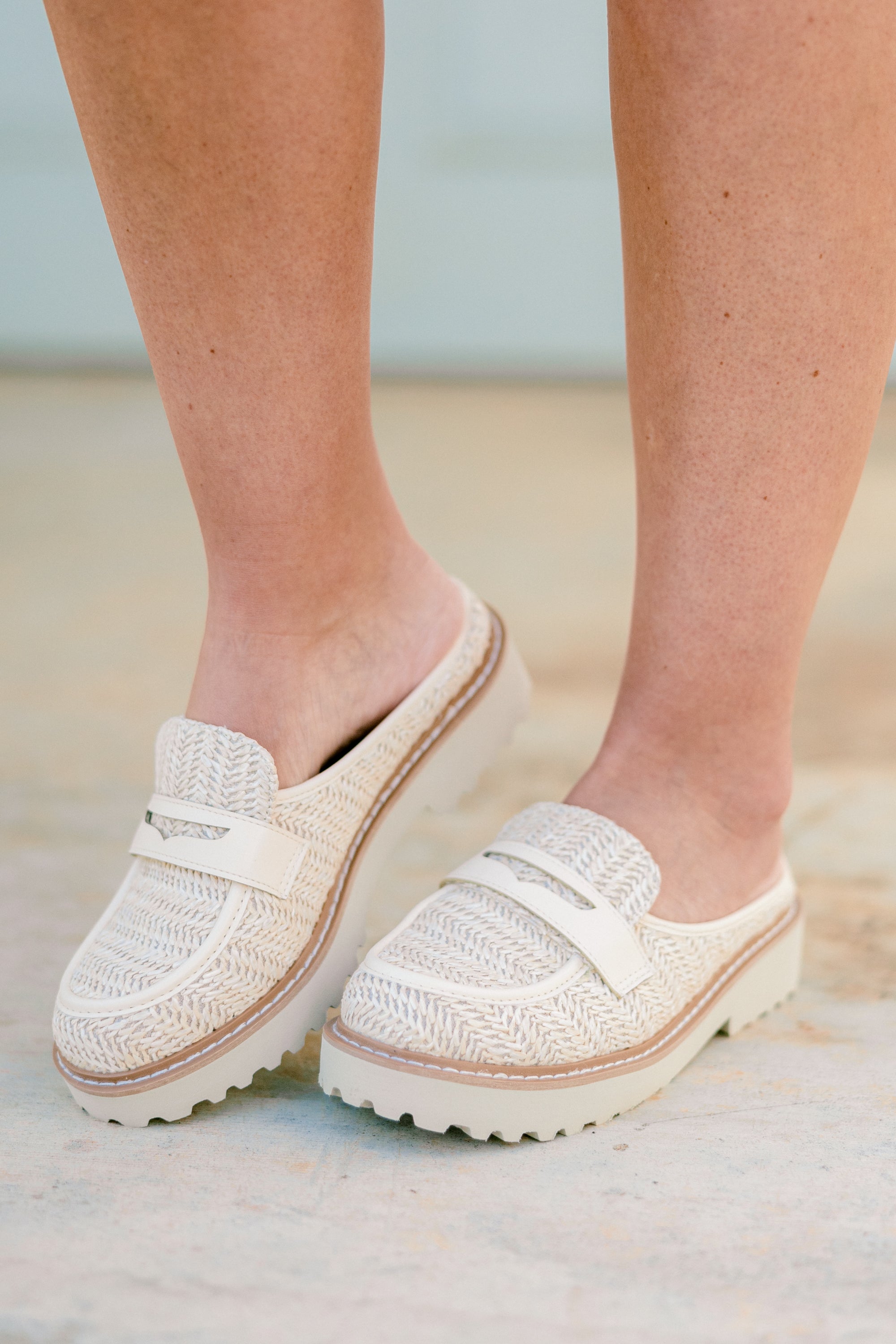 Golden Weave Mules, Natural