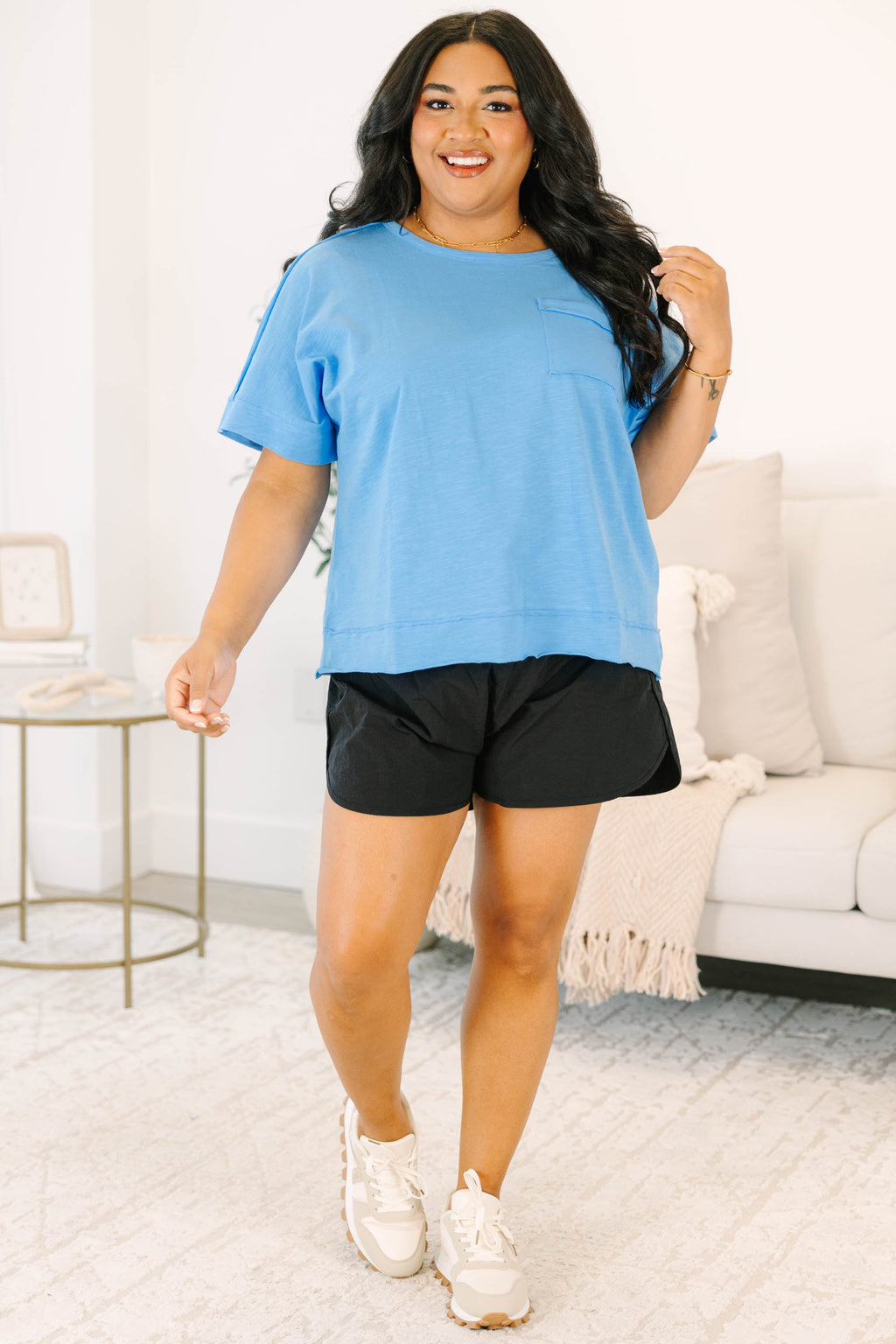 Good Things Ahead Top, Ocean Blue