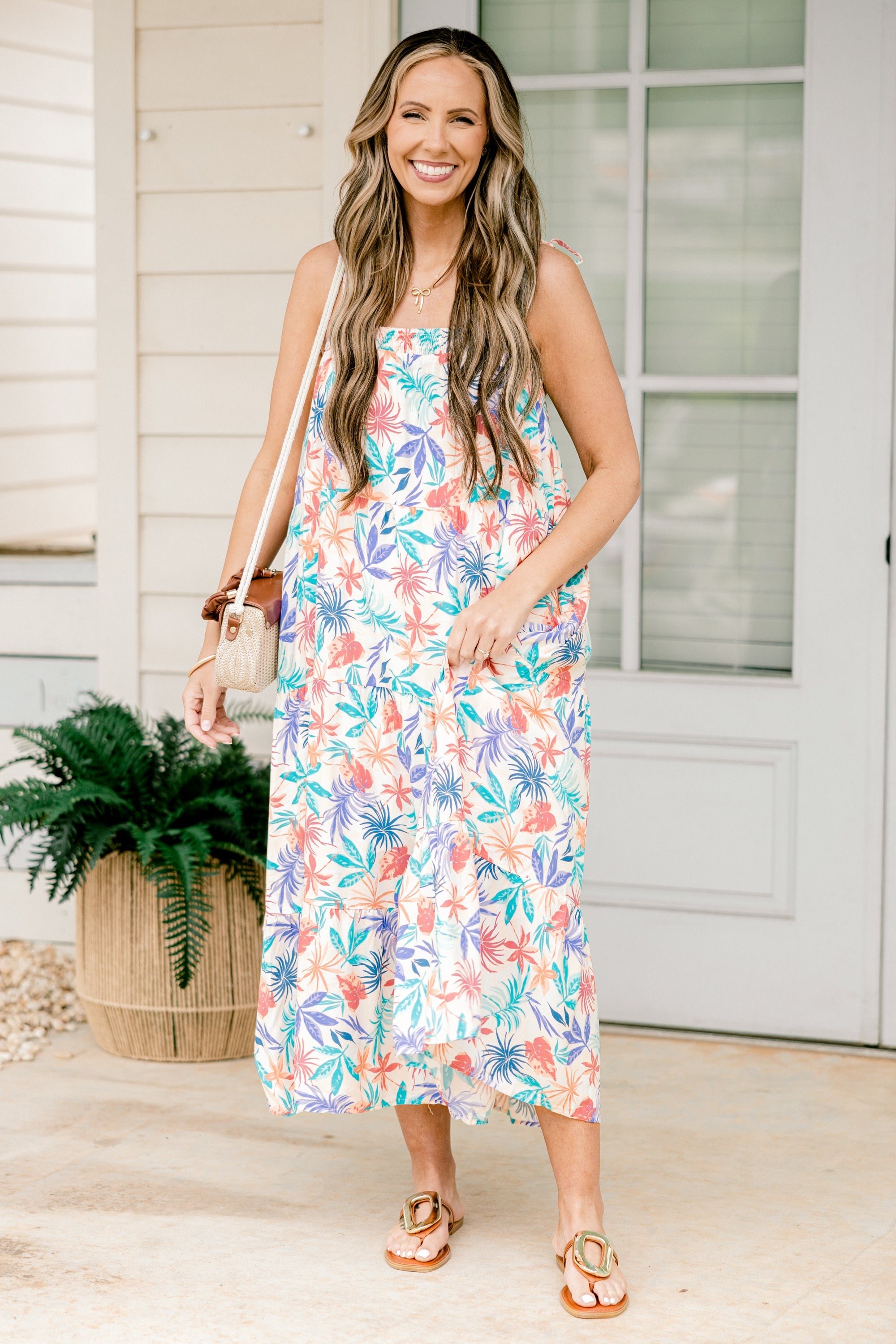 Good To See You Again Dress, Tropical Blue