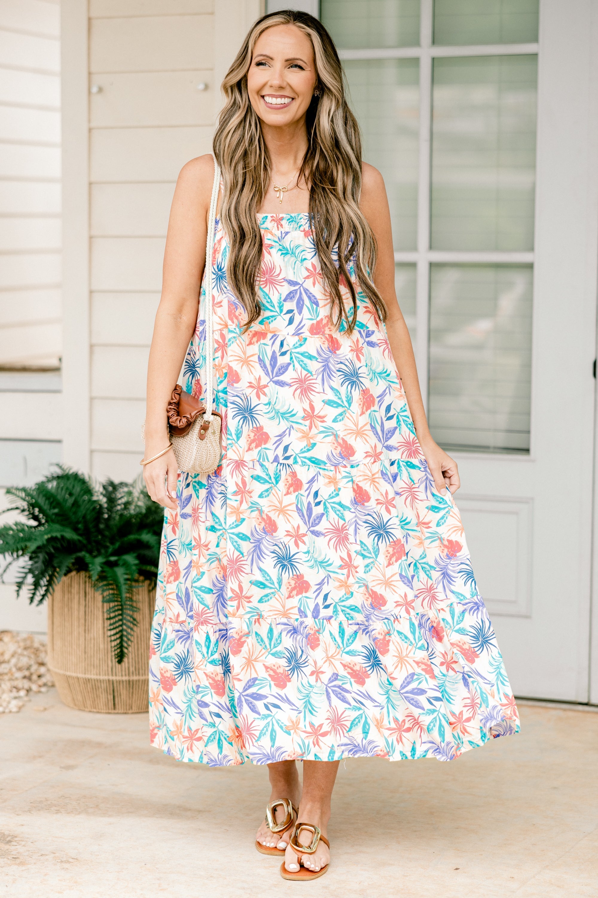 Good To See You Again Dress, Tropical Blue