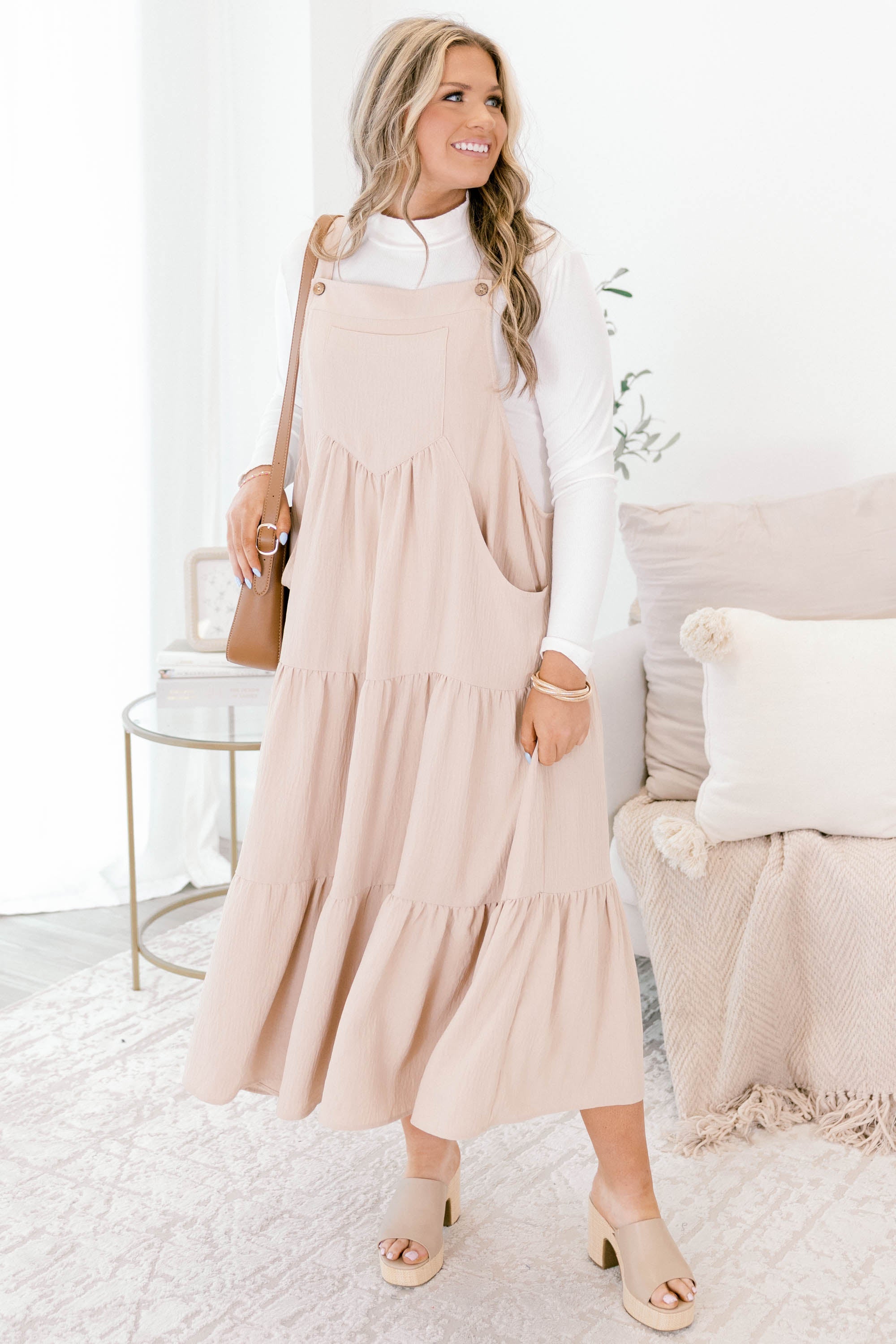 Got To Dance Dress, Taupe