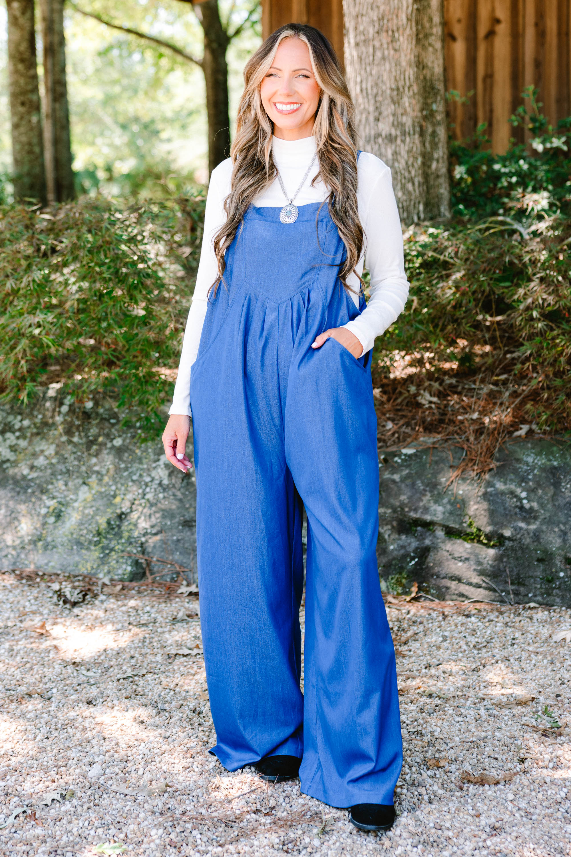 Got To Laugh Jumpsuit, Denim
