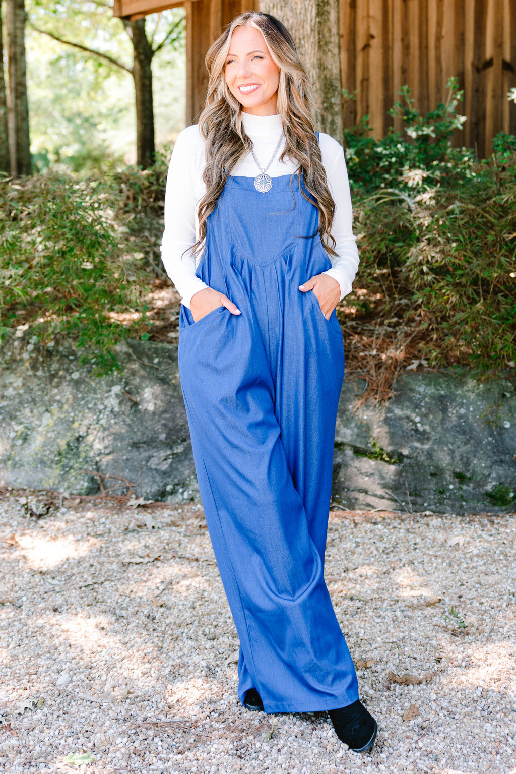 Got To Laugh Jumpsuit, Denim