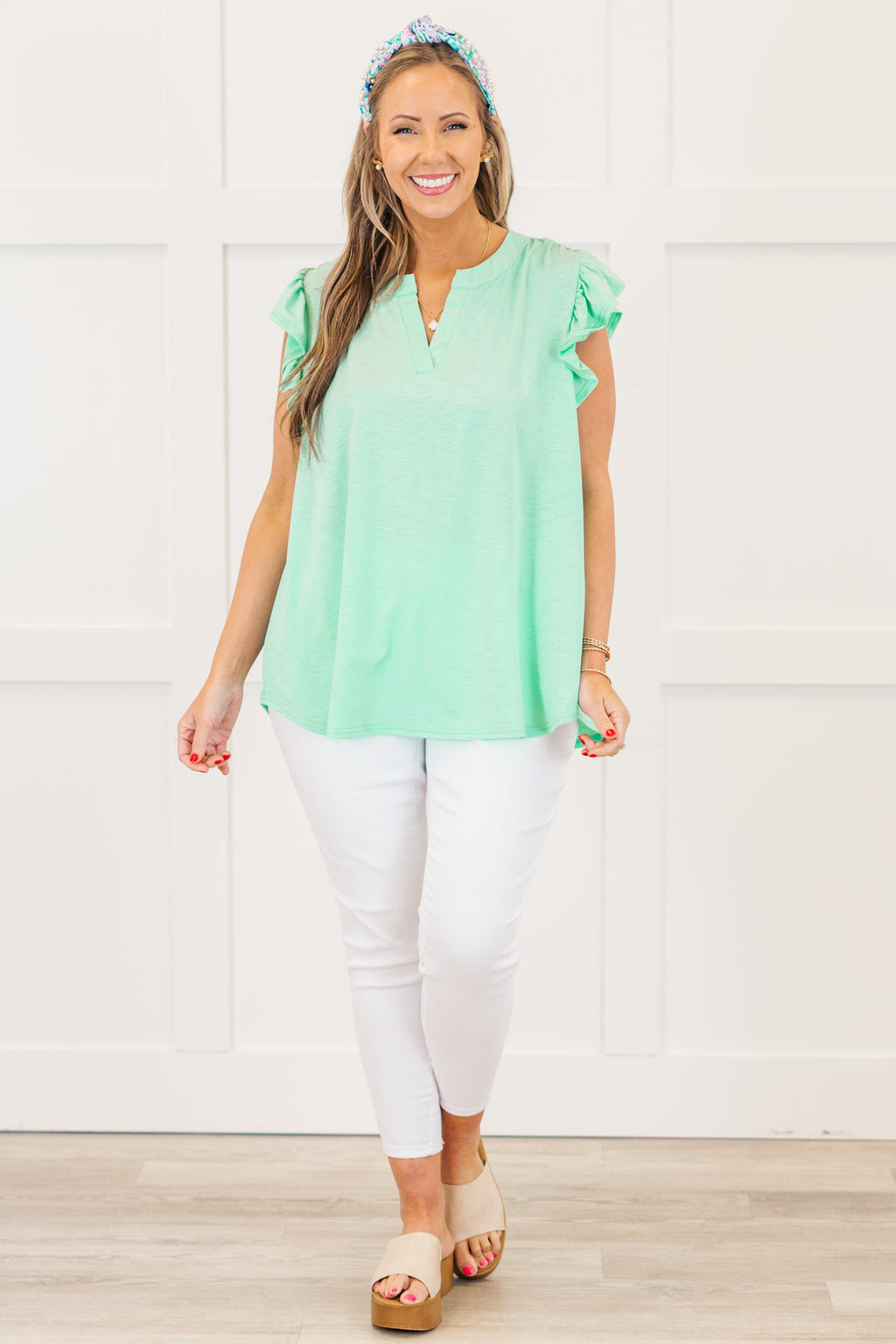 Grace Bay Top, Aqua