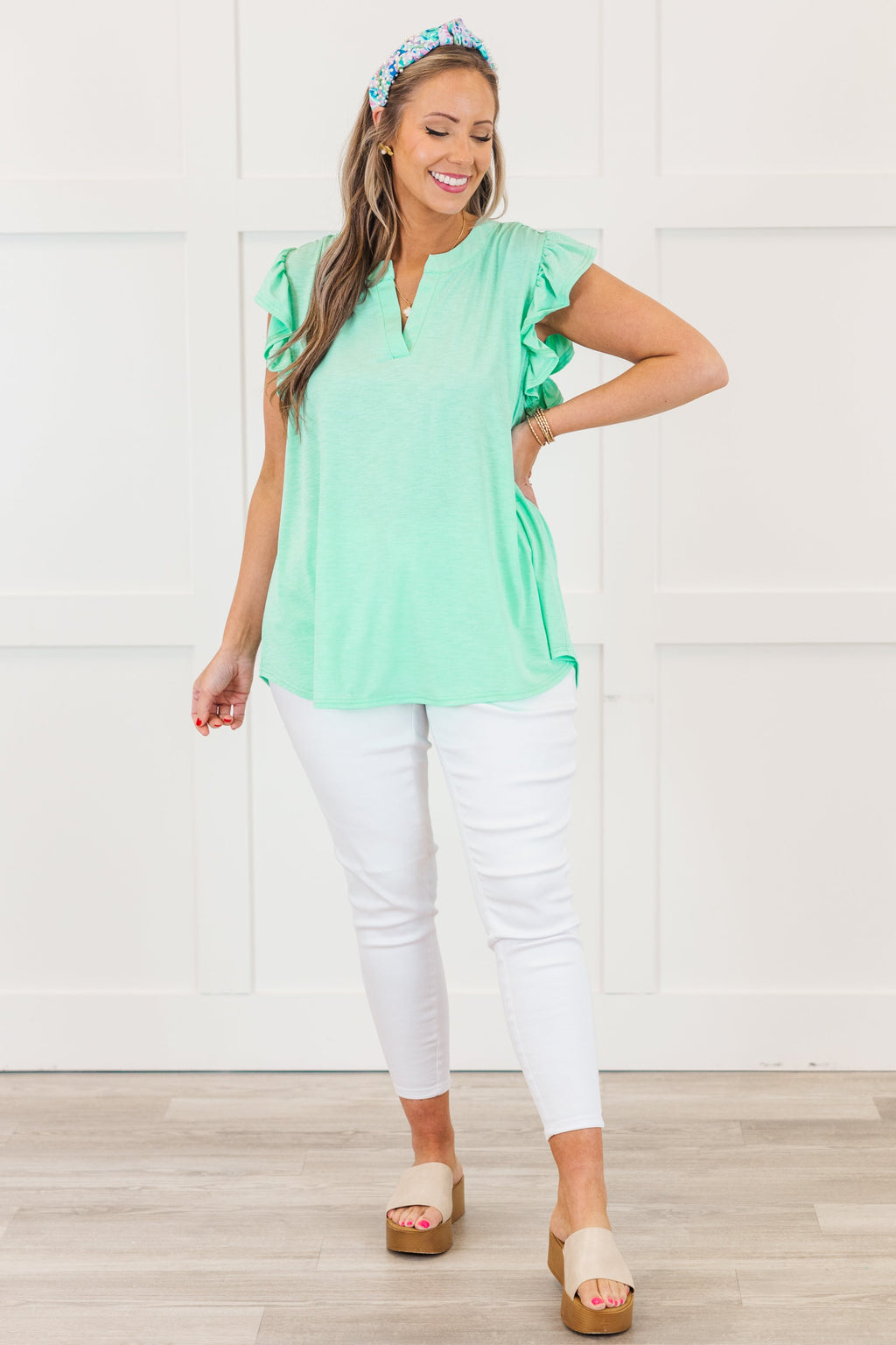 Grace Bay Top, Aqua