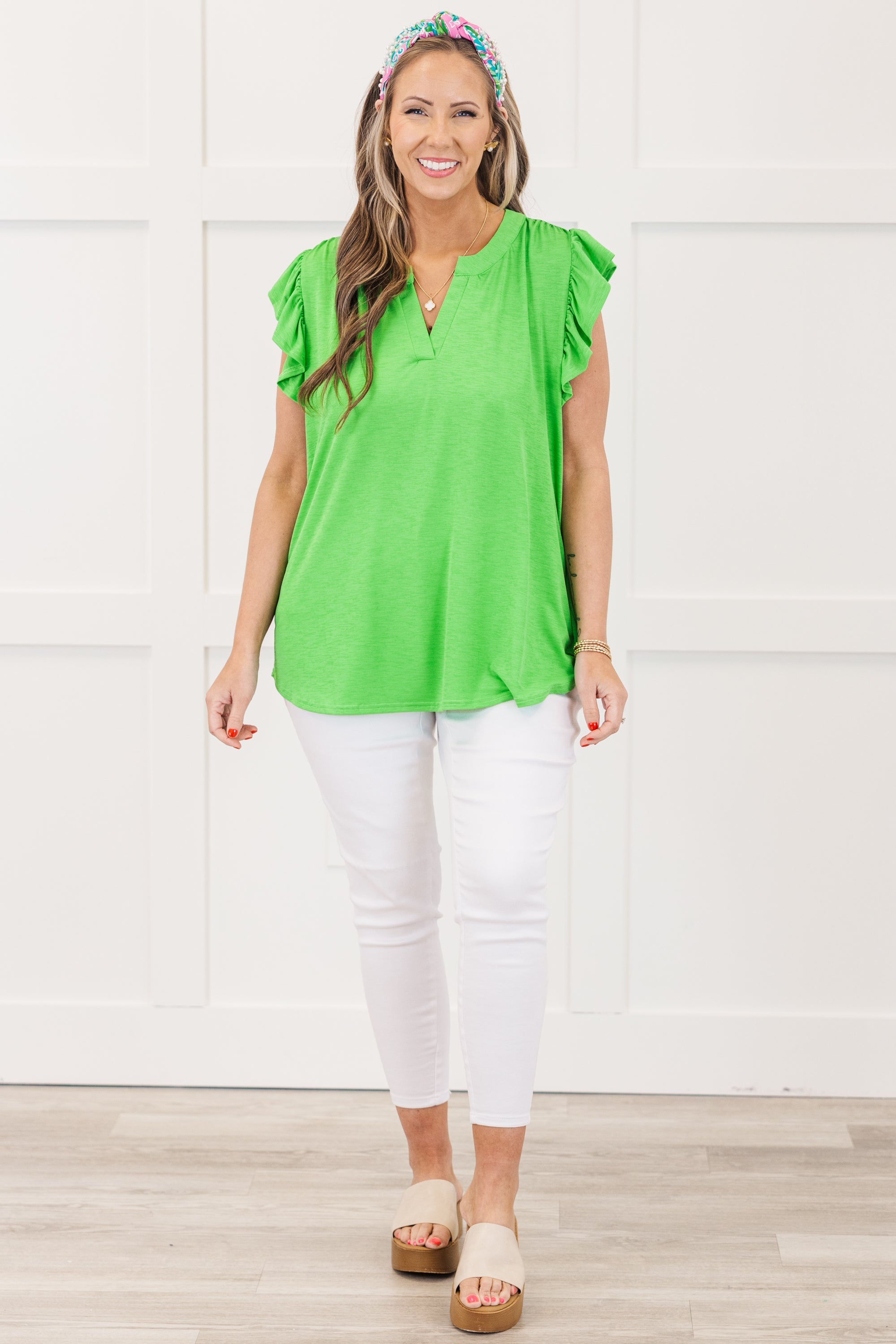 Grace Bay Top, Lime