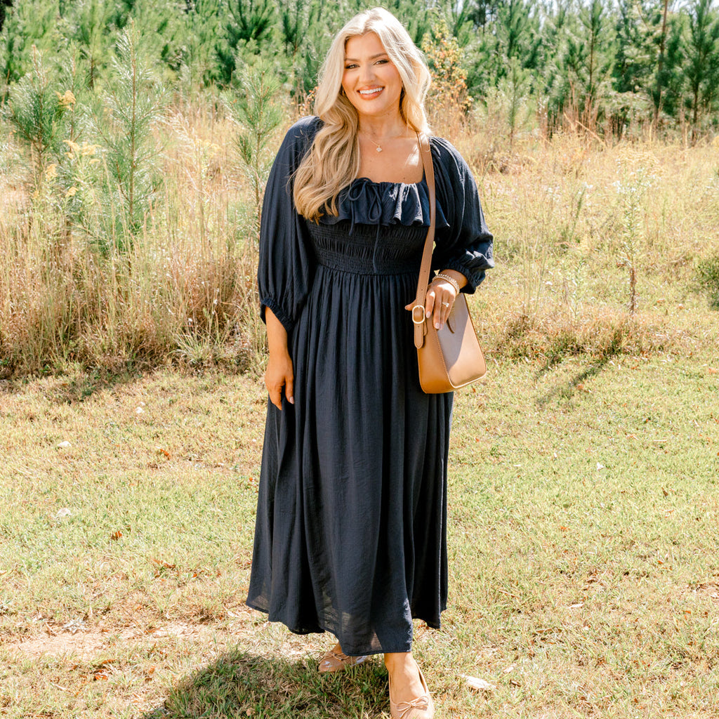 Grace Filled Dress, Navy