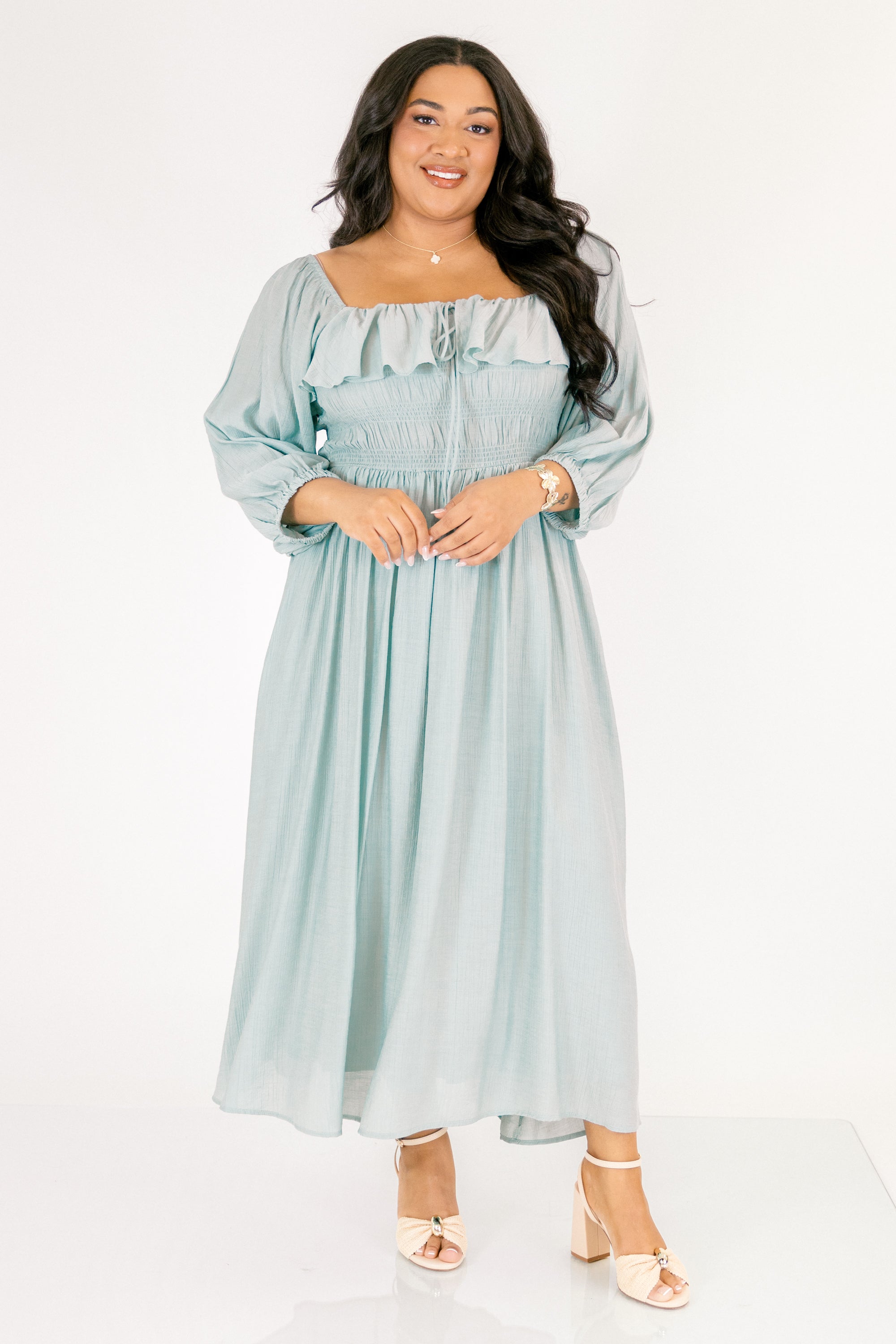 Grace Filled Dress, Seafoam