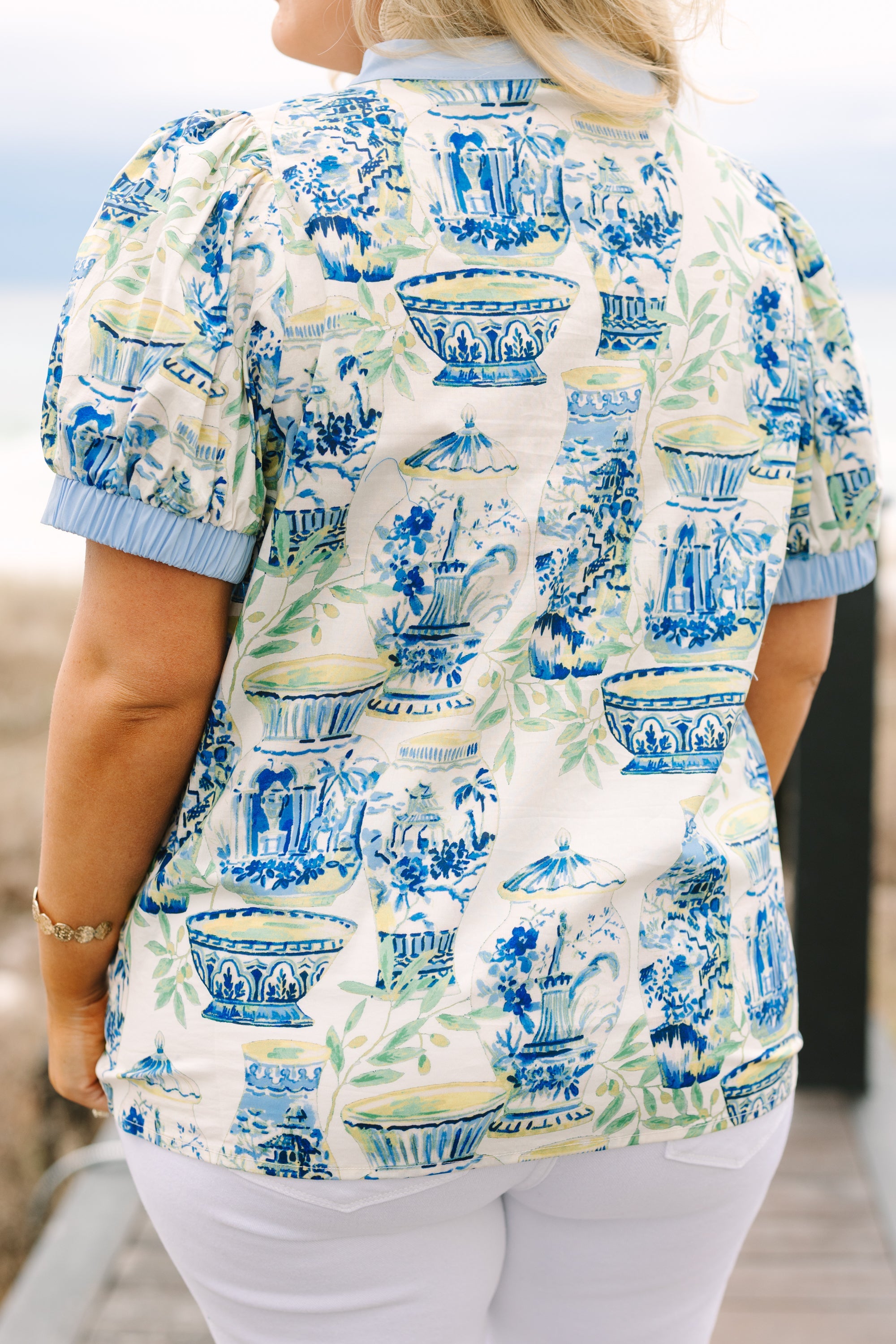 Graceful Beauty Top, Blue