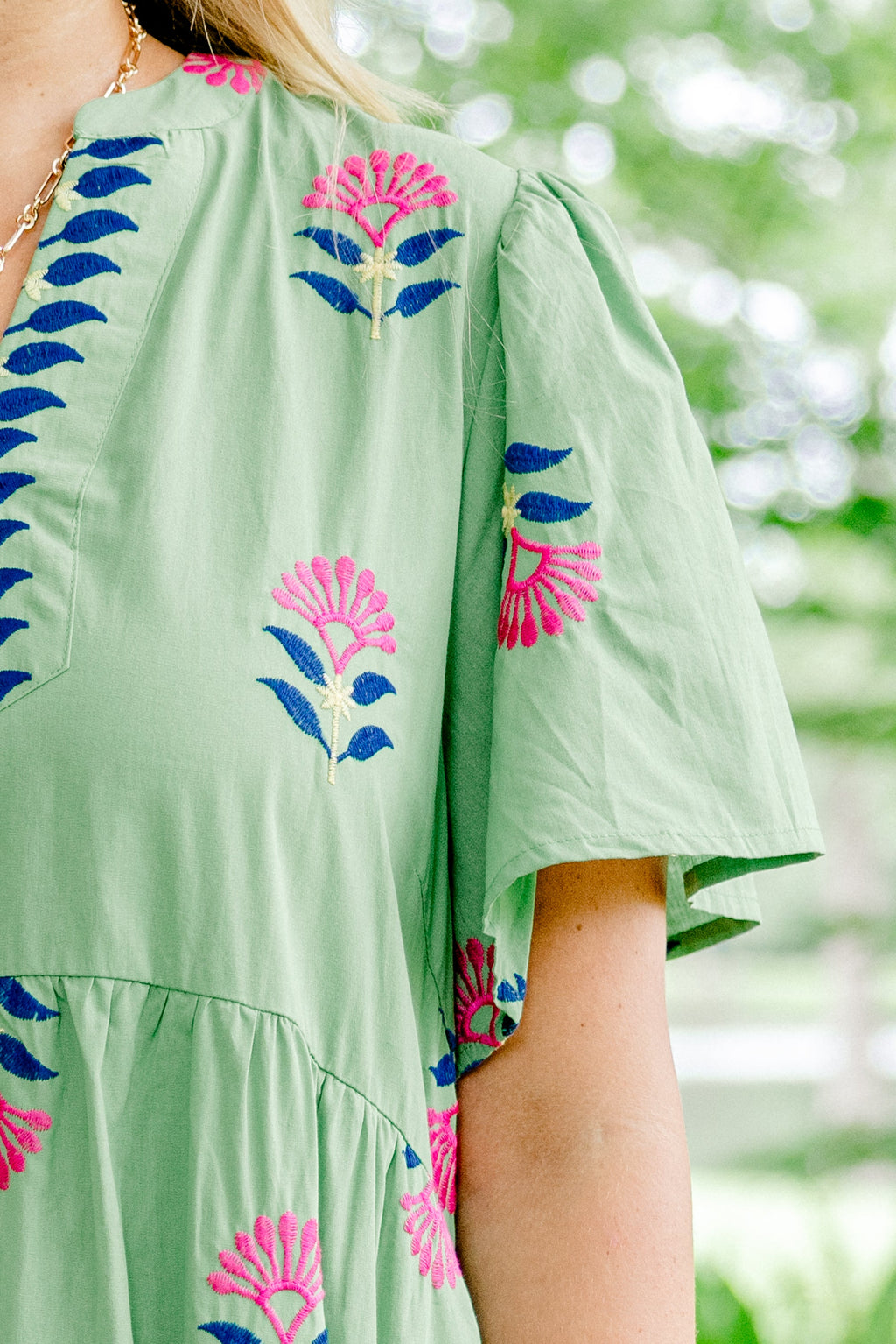 Graceful Blooms Dress, Green