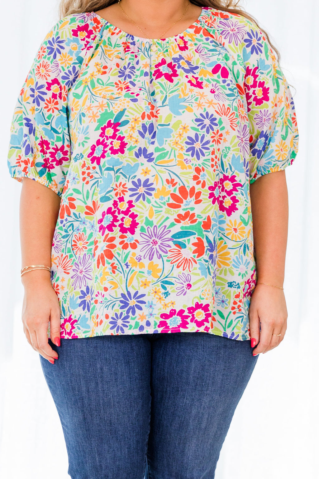 Graceful Florals Top, Multi