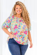 Graceful Florals Top, Multi