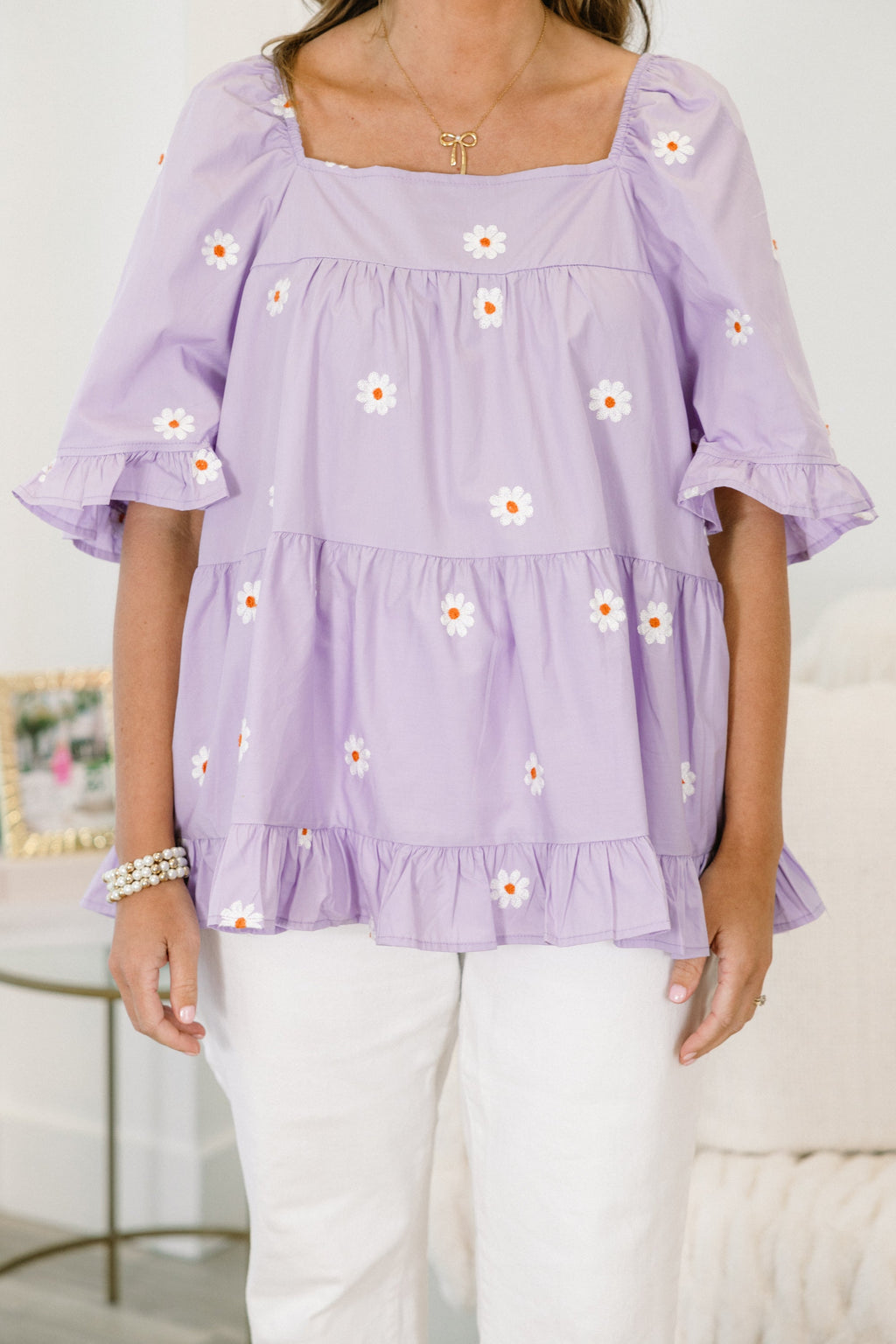 Grateful To Be Here Top, Light Purple