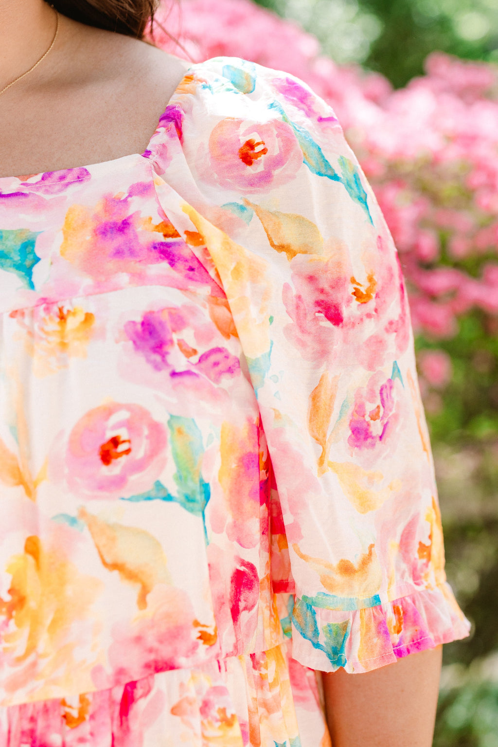 Grateful To Be Here Top, Pink Floral