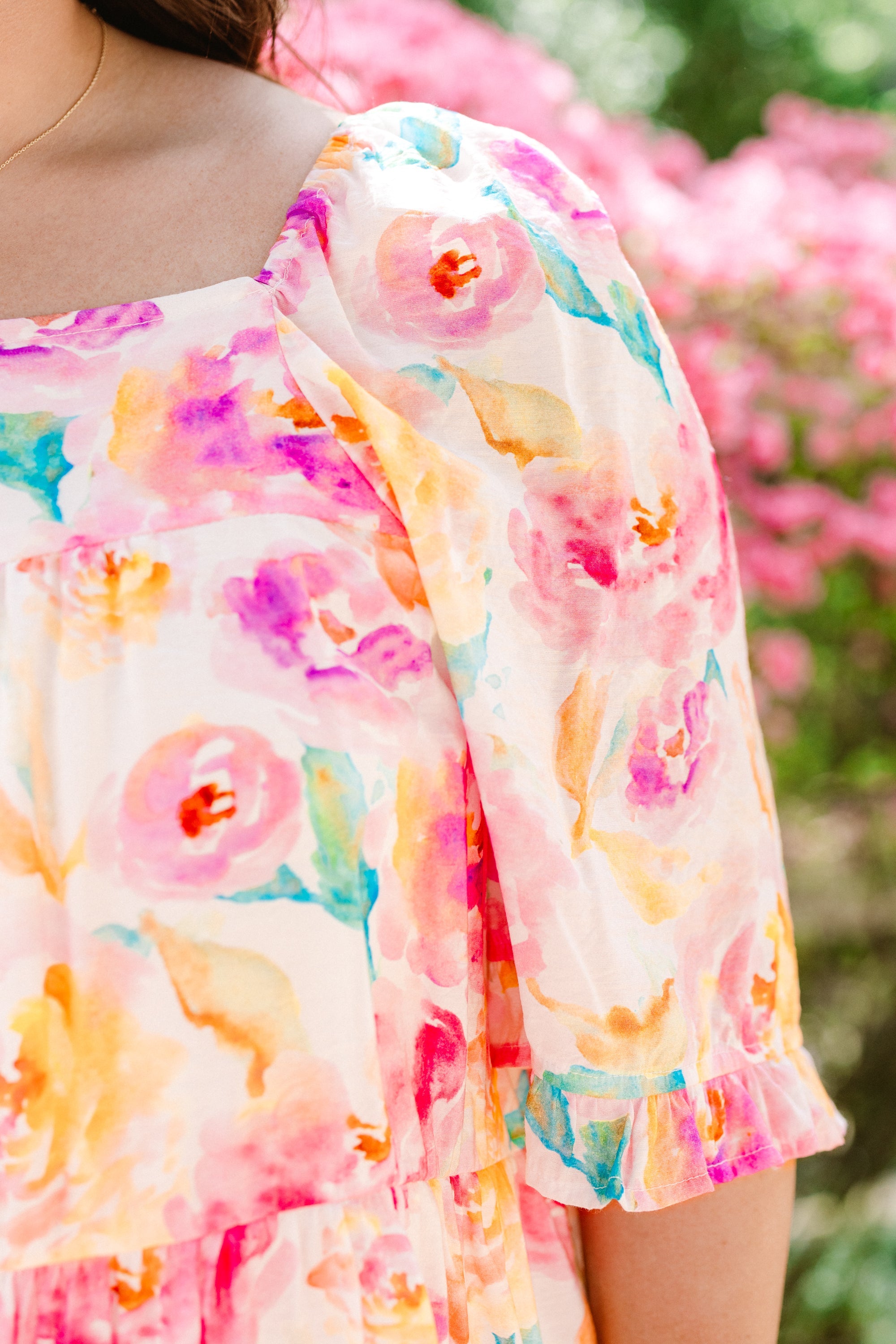 Grateful To Be Here Top, Pink Floral