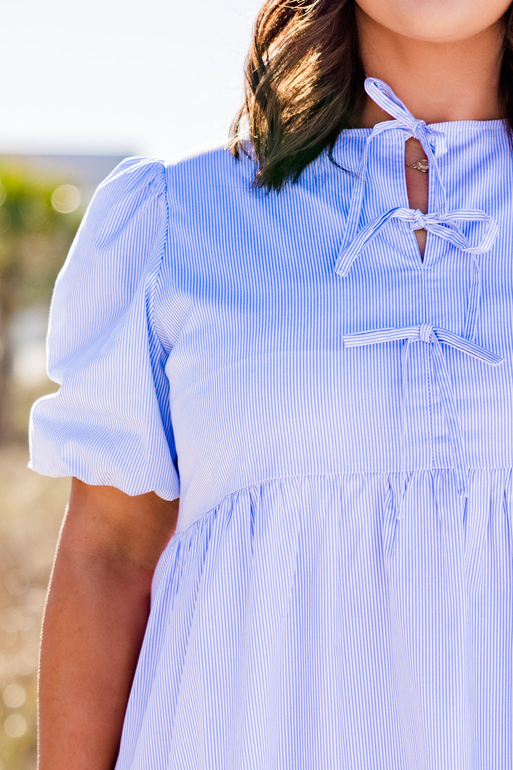 Groove In The Heart Dress, Blue Stripe
