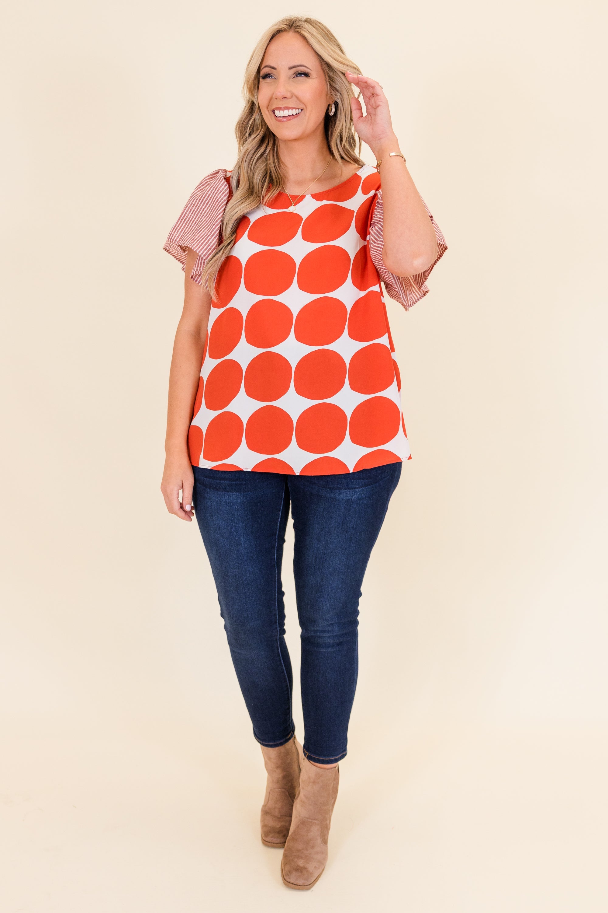 Groovy Pop Top, Red