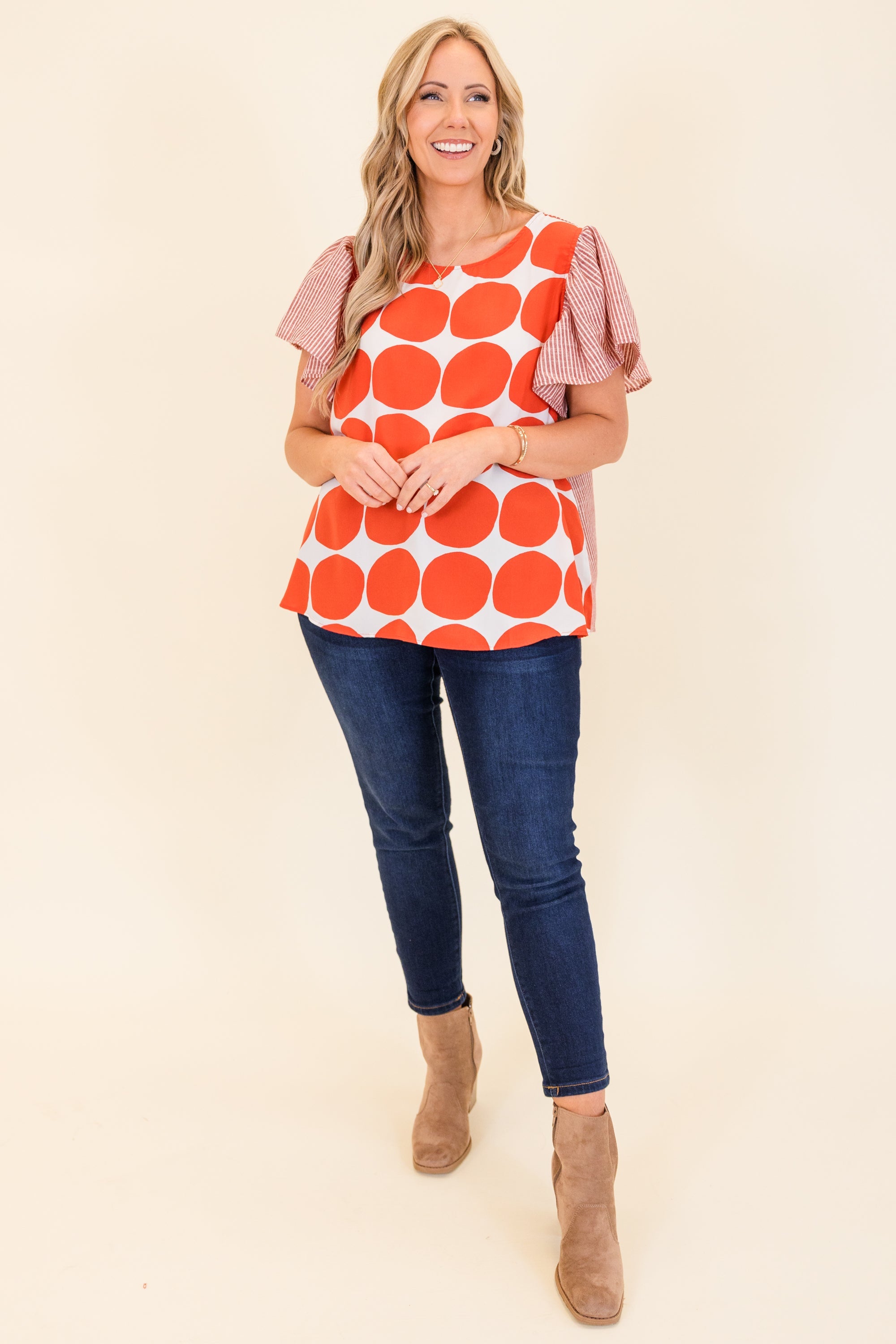 Groovy Pop Top, Red