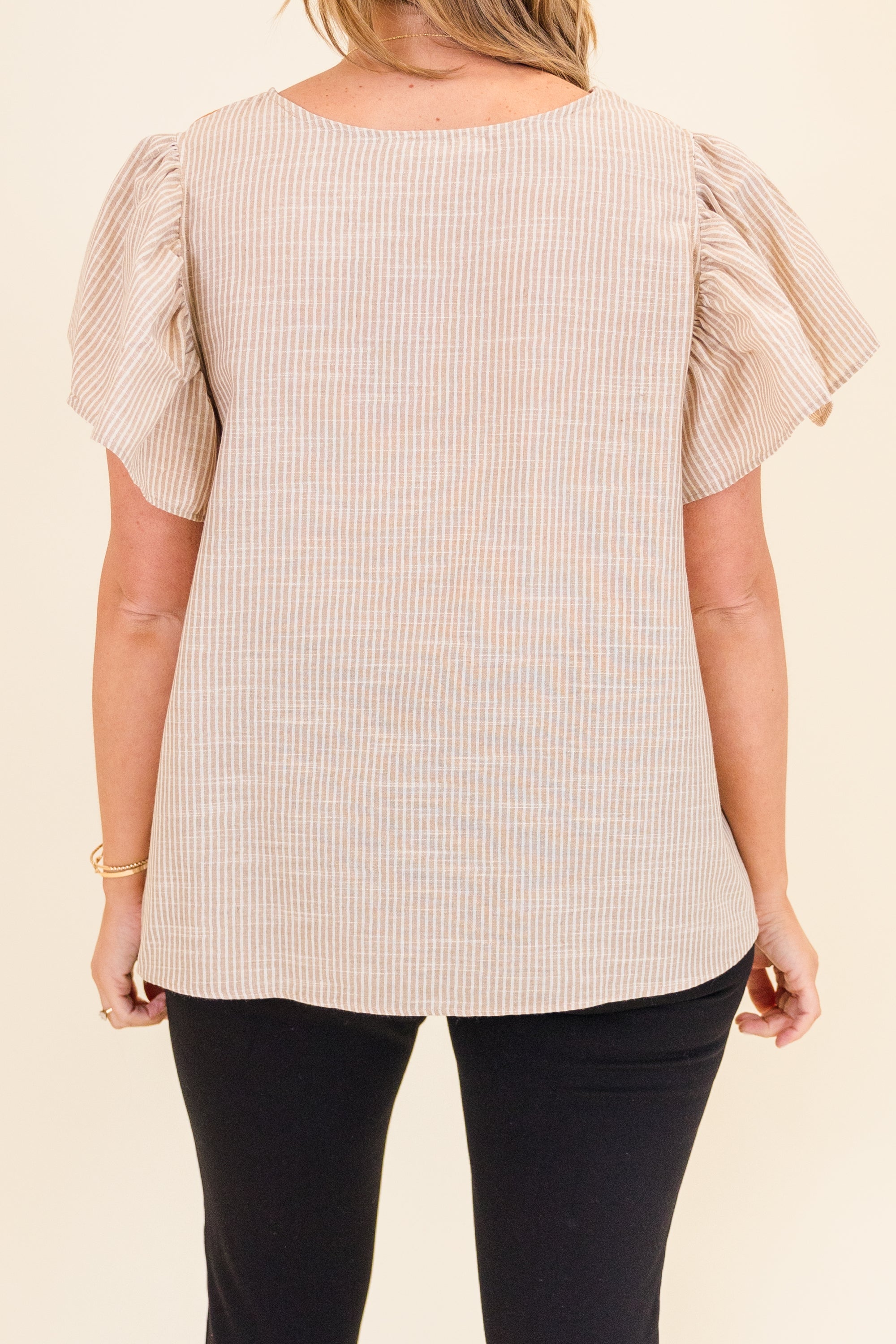 Groovy Pop Top, Taupe