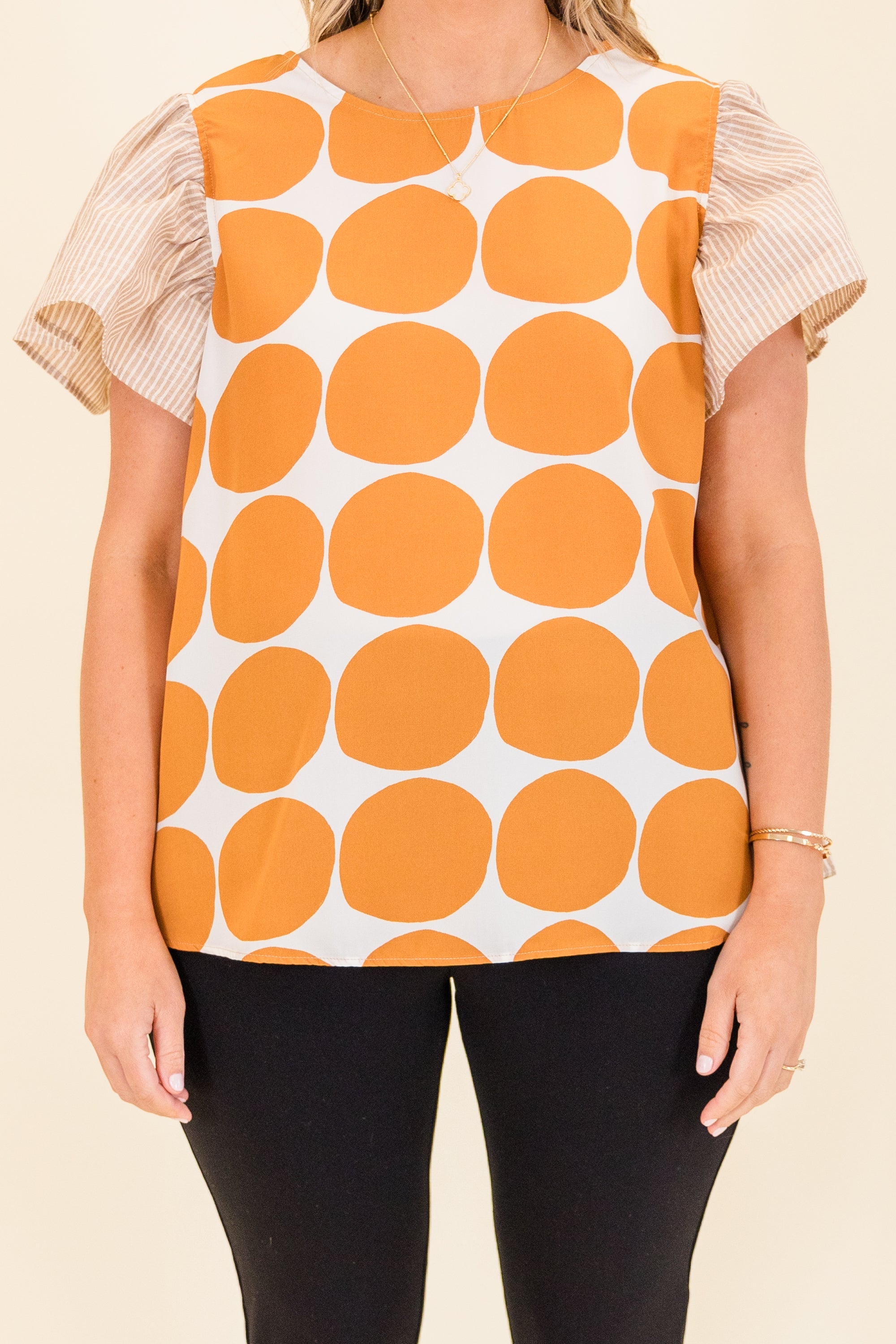 Groovy Pop Top, Taupe