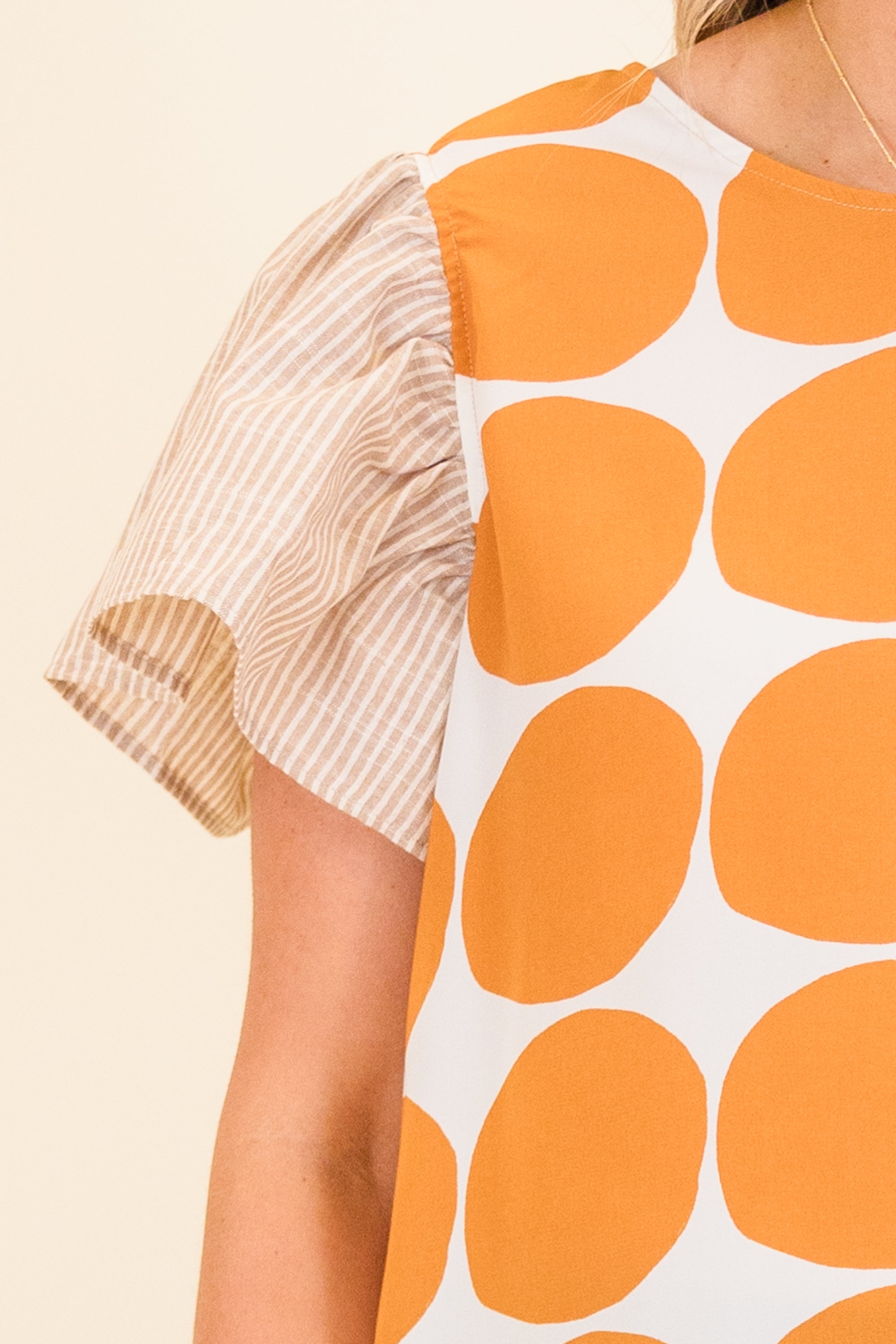Groovy Pop Top, Taupe
