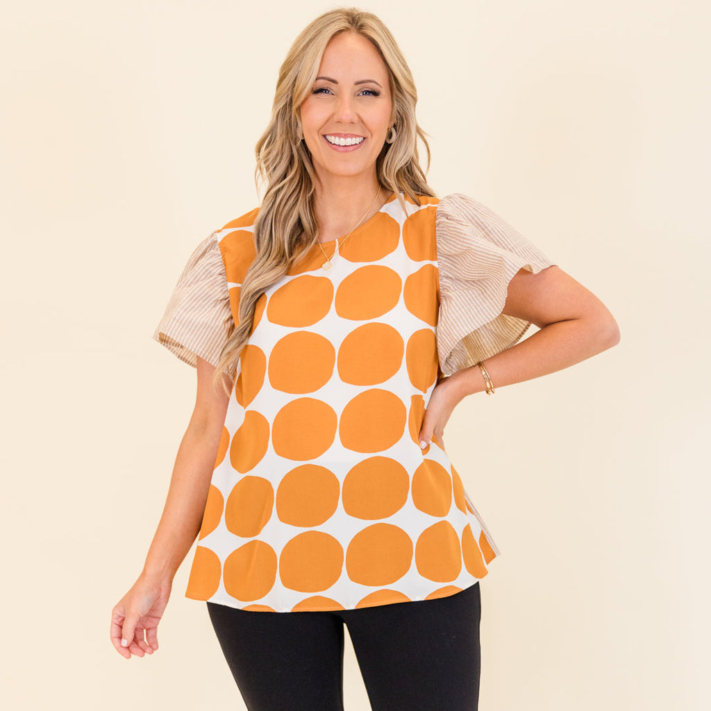 Groovy Pop Top, Taupe